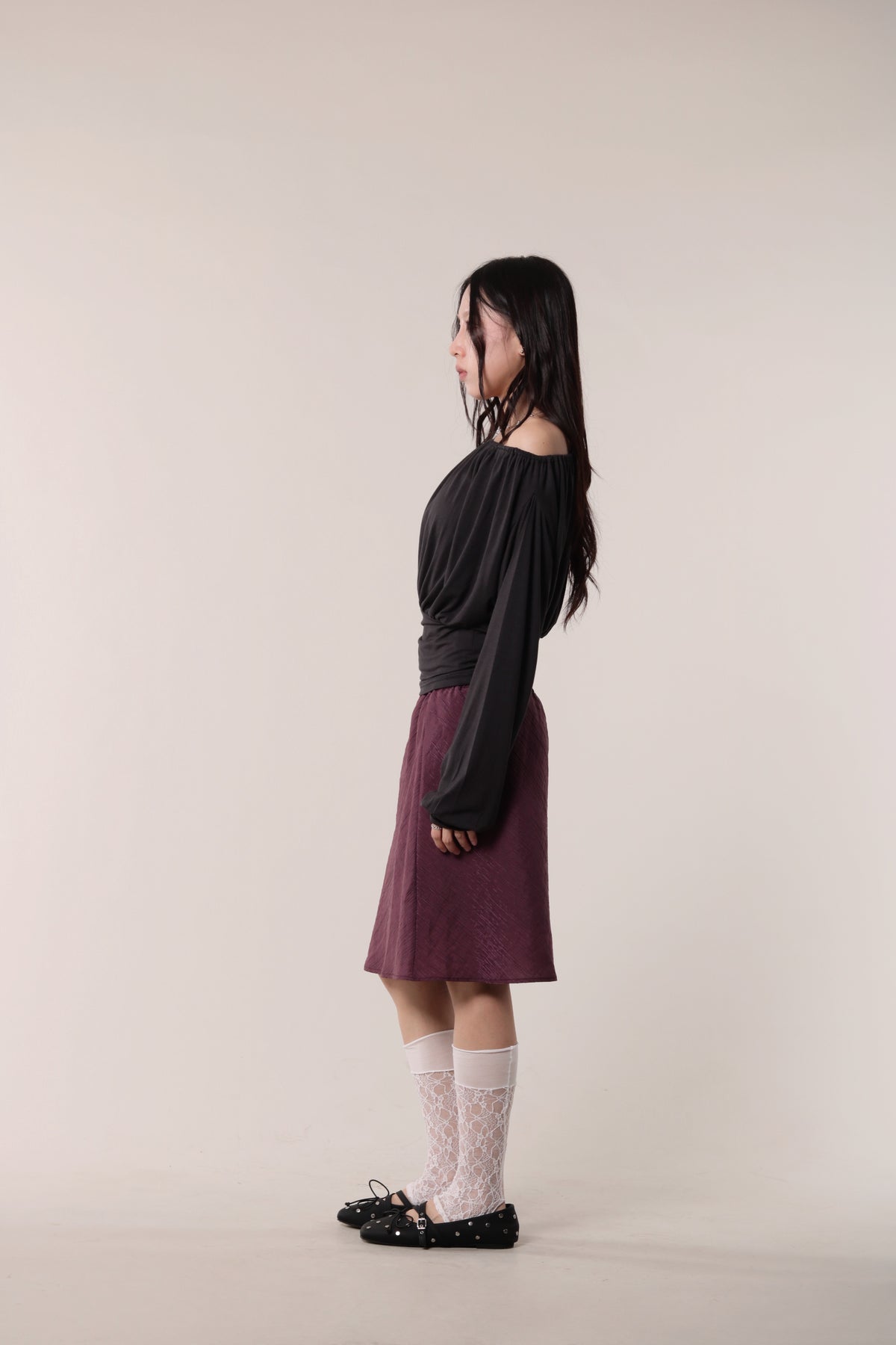 Luna Gathered Top (Black)
