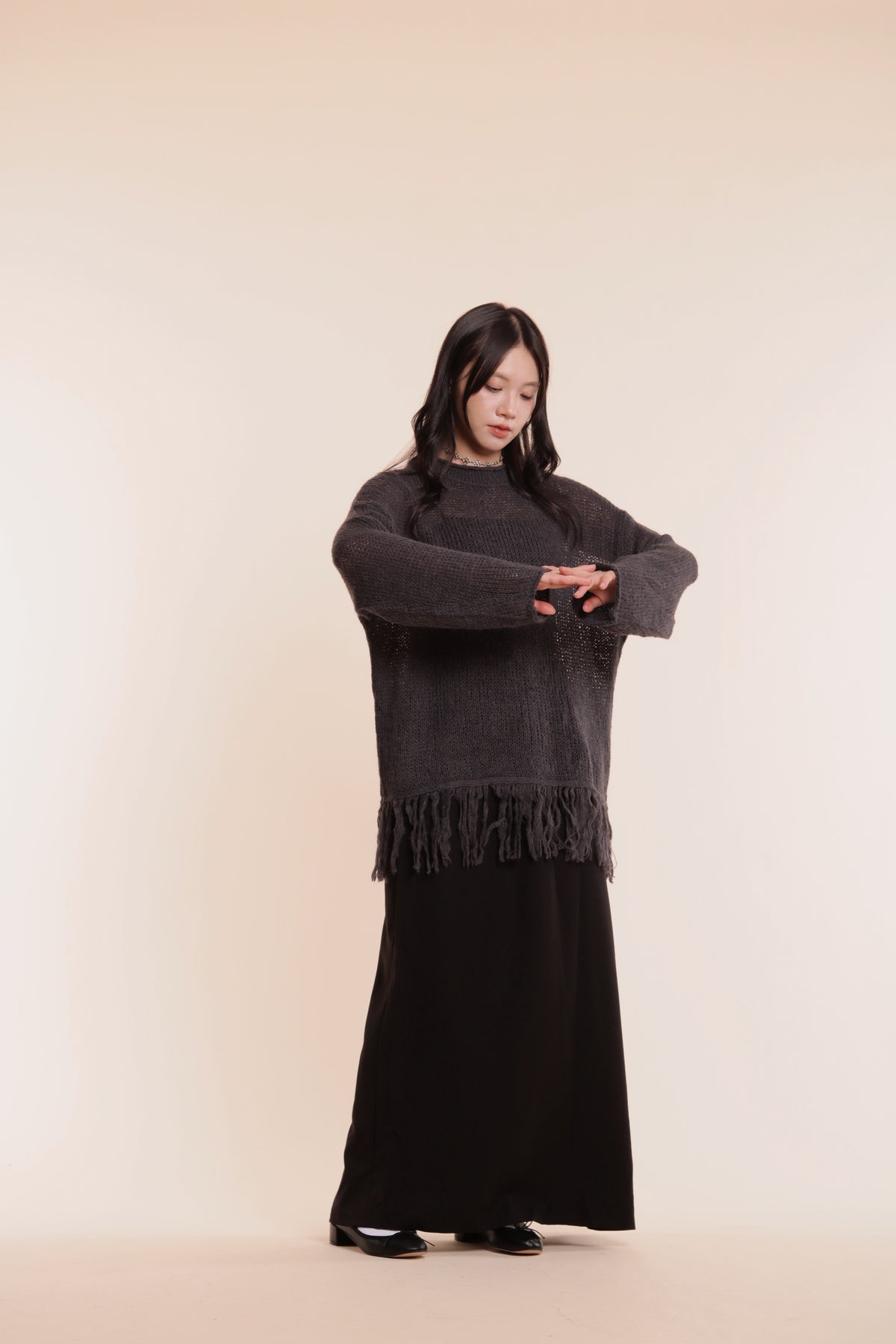 Soso Knit Top (Charcoal)