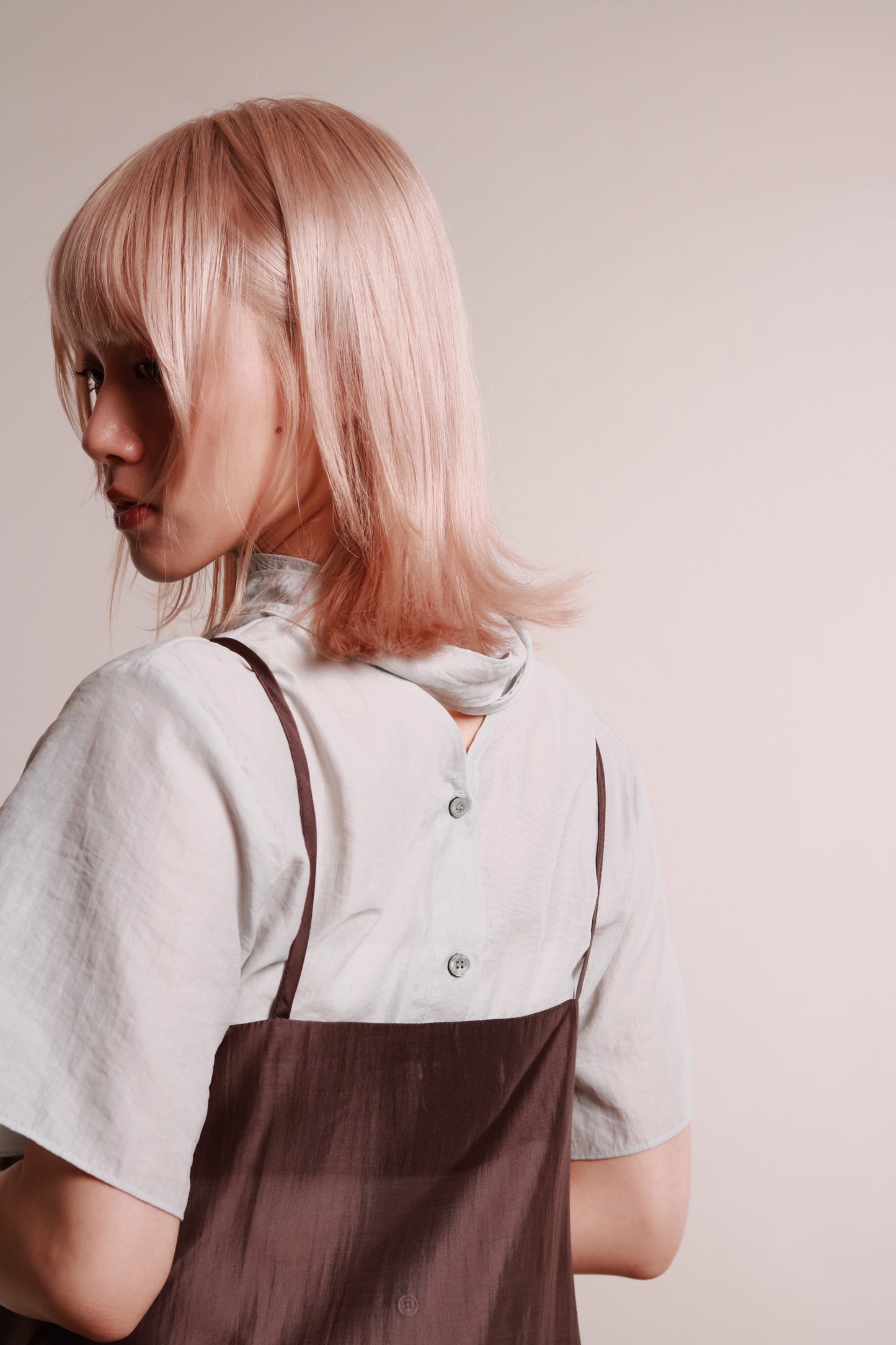 See Through Tie Top (Sky)