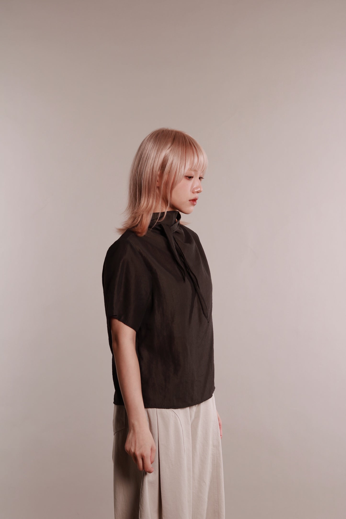 See Through Tie Top (Black)