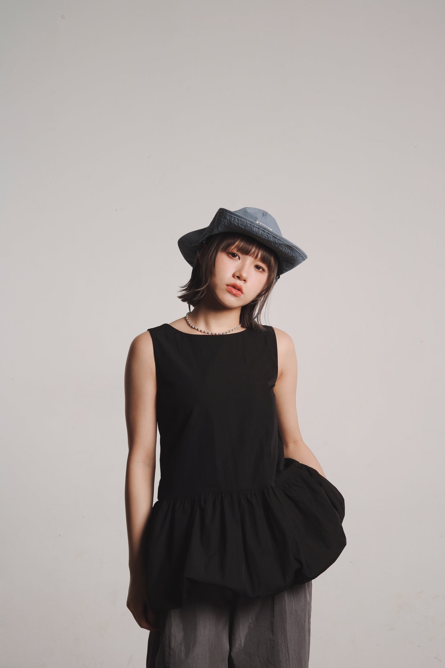 Bubble Cloud Mini Dress (Black)