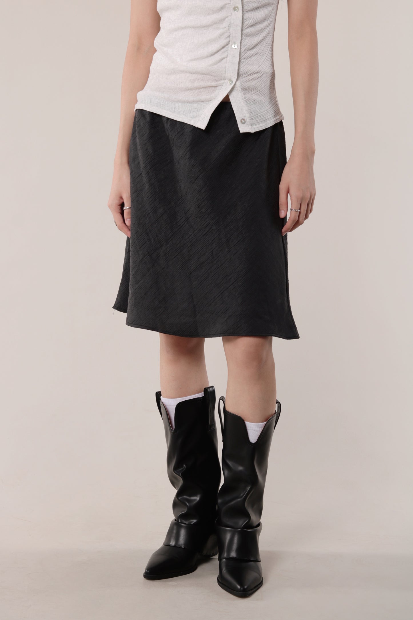 Textured Skirt (Black)