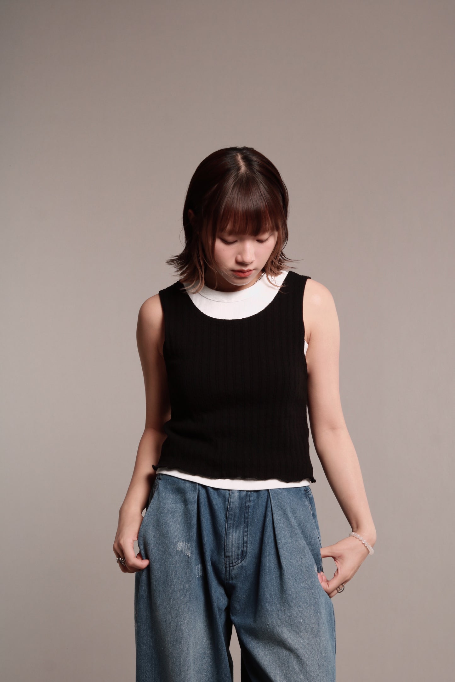 Ribbed Tank Top (Black)