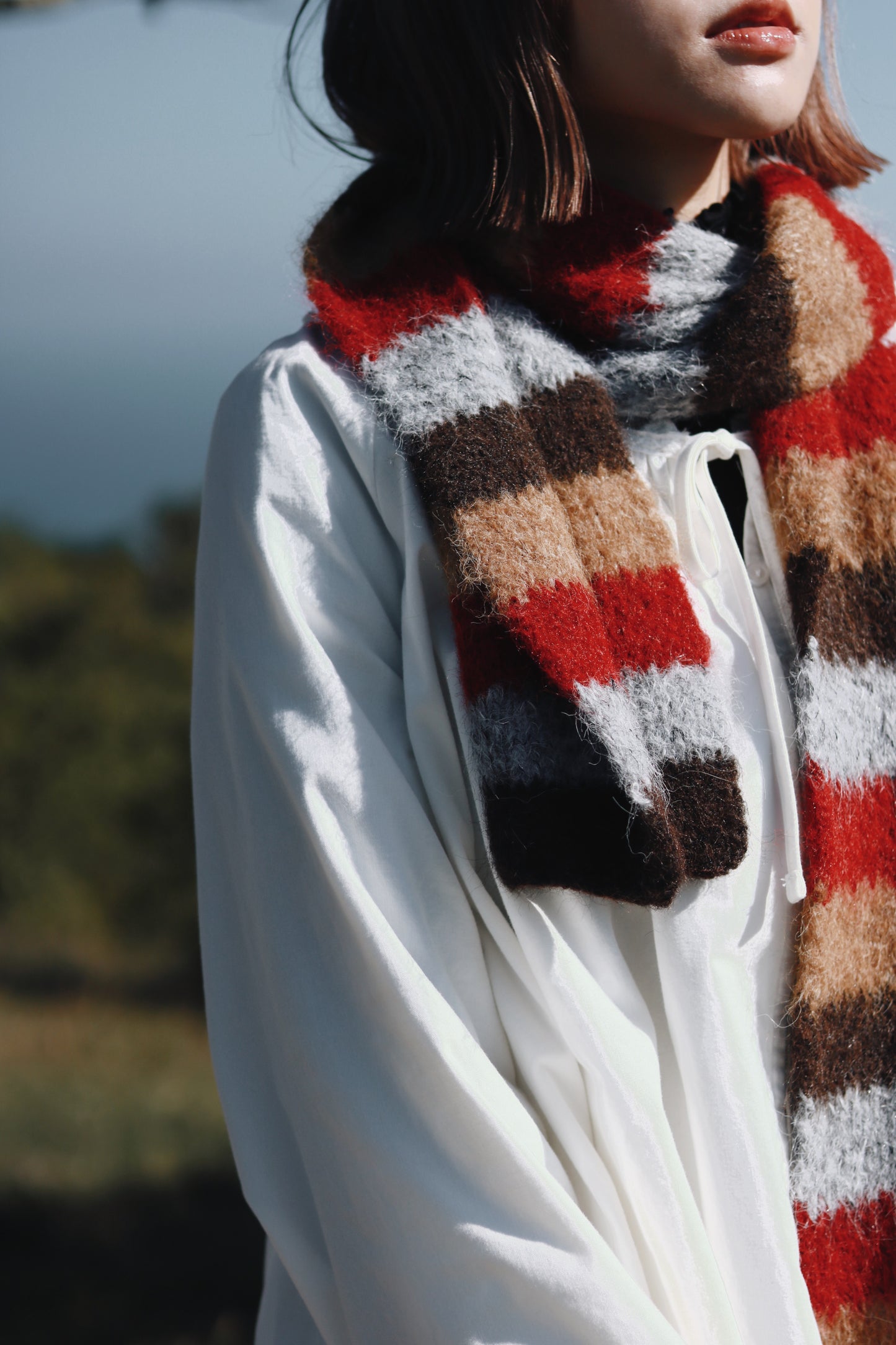 Rainbow Muffler (Black/Brown)