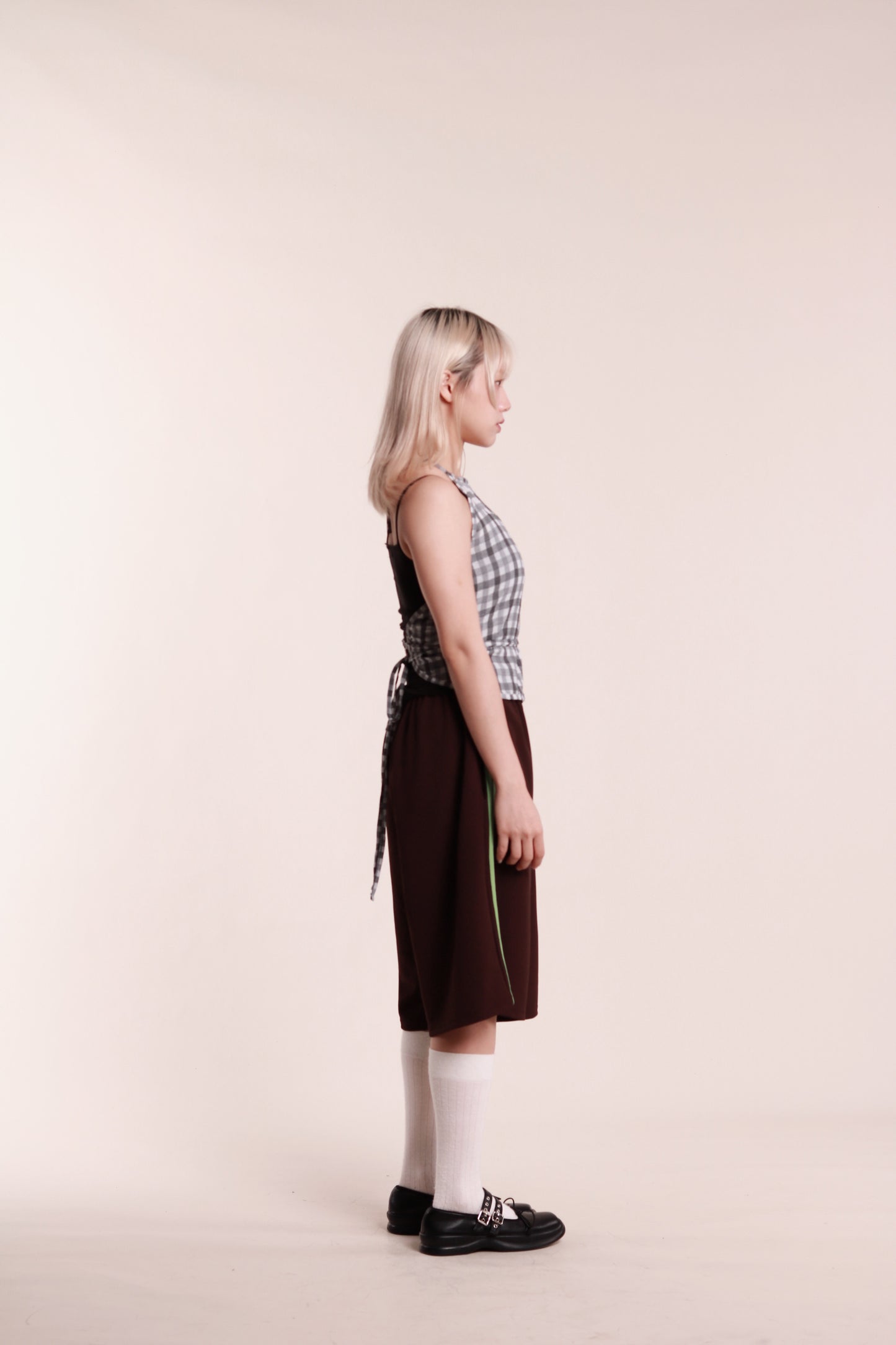 Checkered Halter Top (Black)