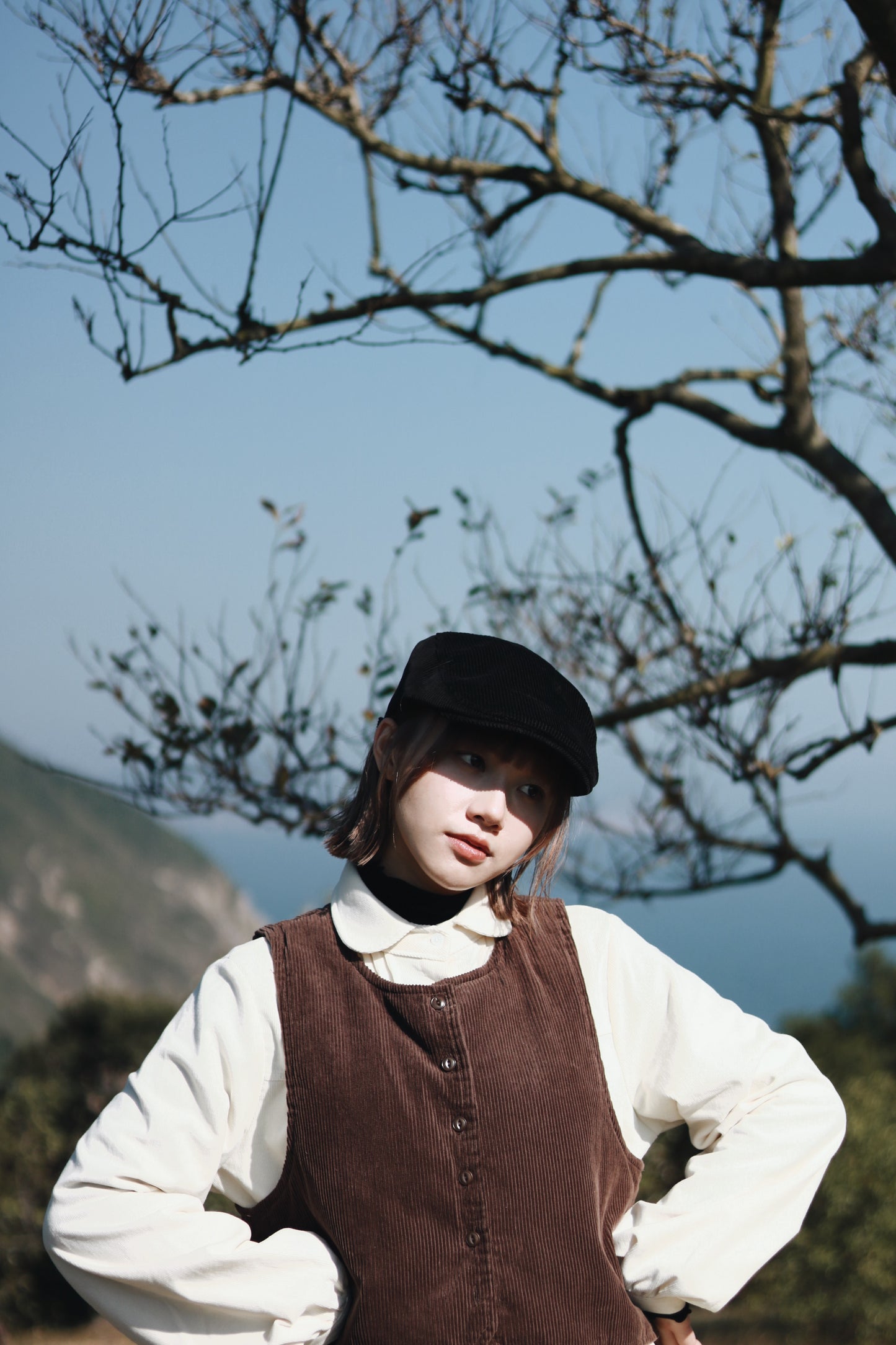 Corduroy News Cap (Black)