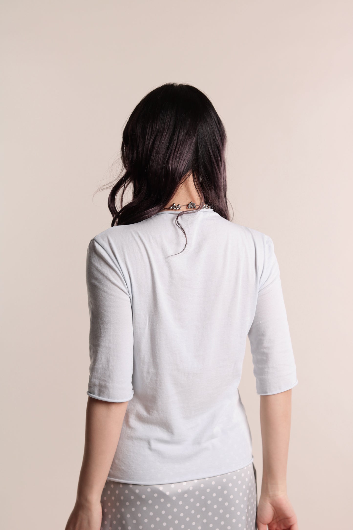 Pure Mock Neck Top (Baby Blue)