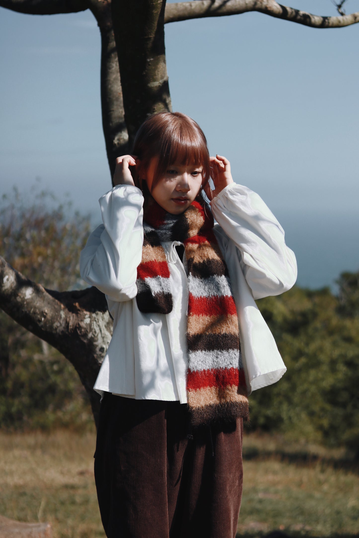 Rainbow Muffler (Black/Brown)