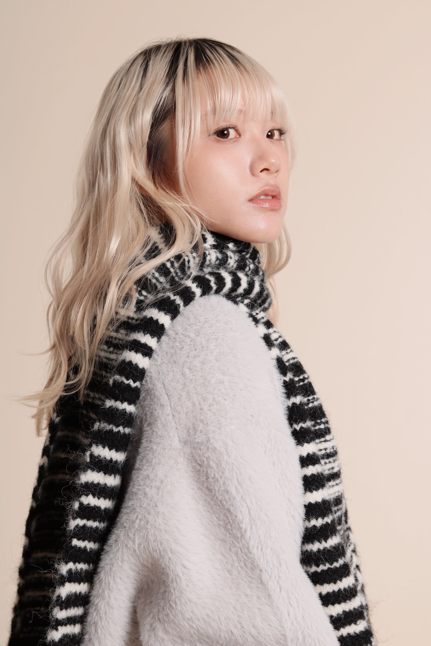 Fluffy Cardigan (Light Grey)