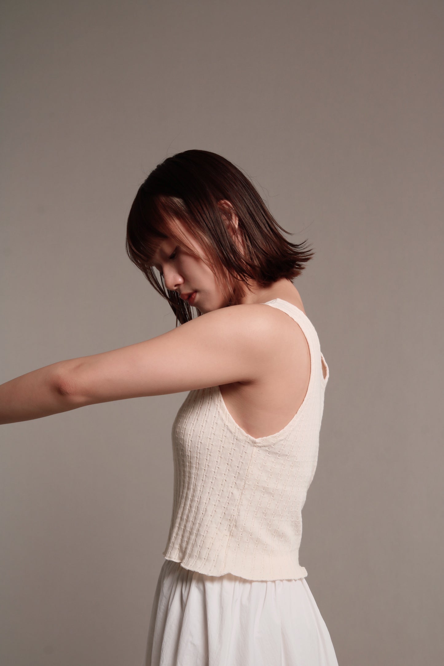 Ribbed Tank Top (Ivory)