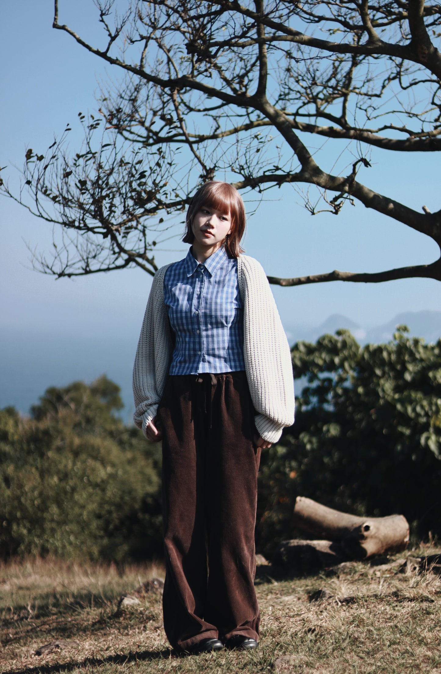 Cropped Shirt (Checkered)