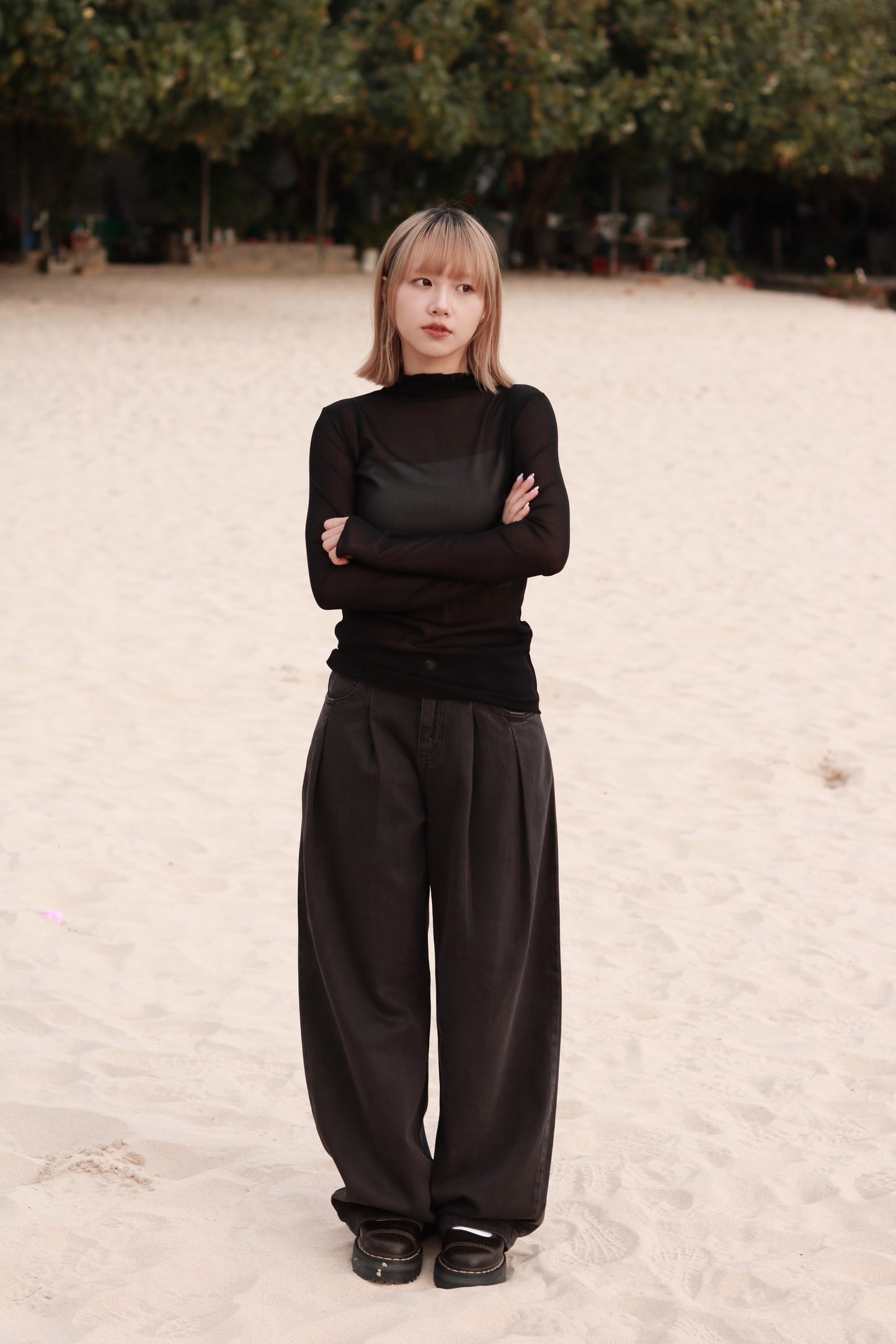 Spring See Through Top (Black)