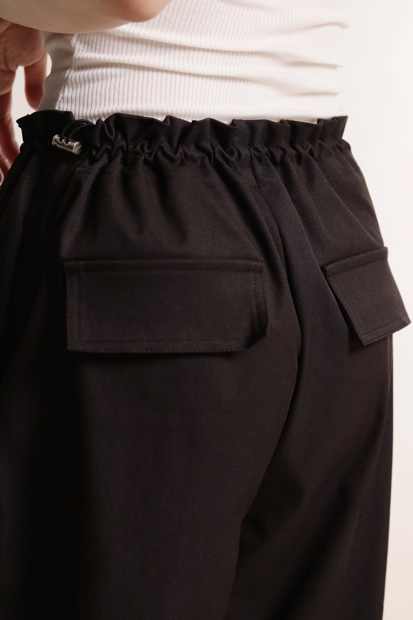 Delia Gathered Pants (Black)