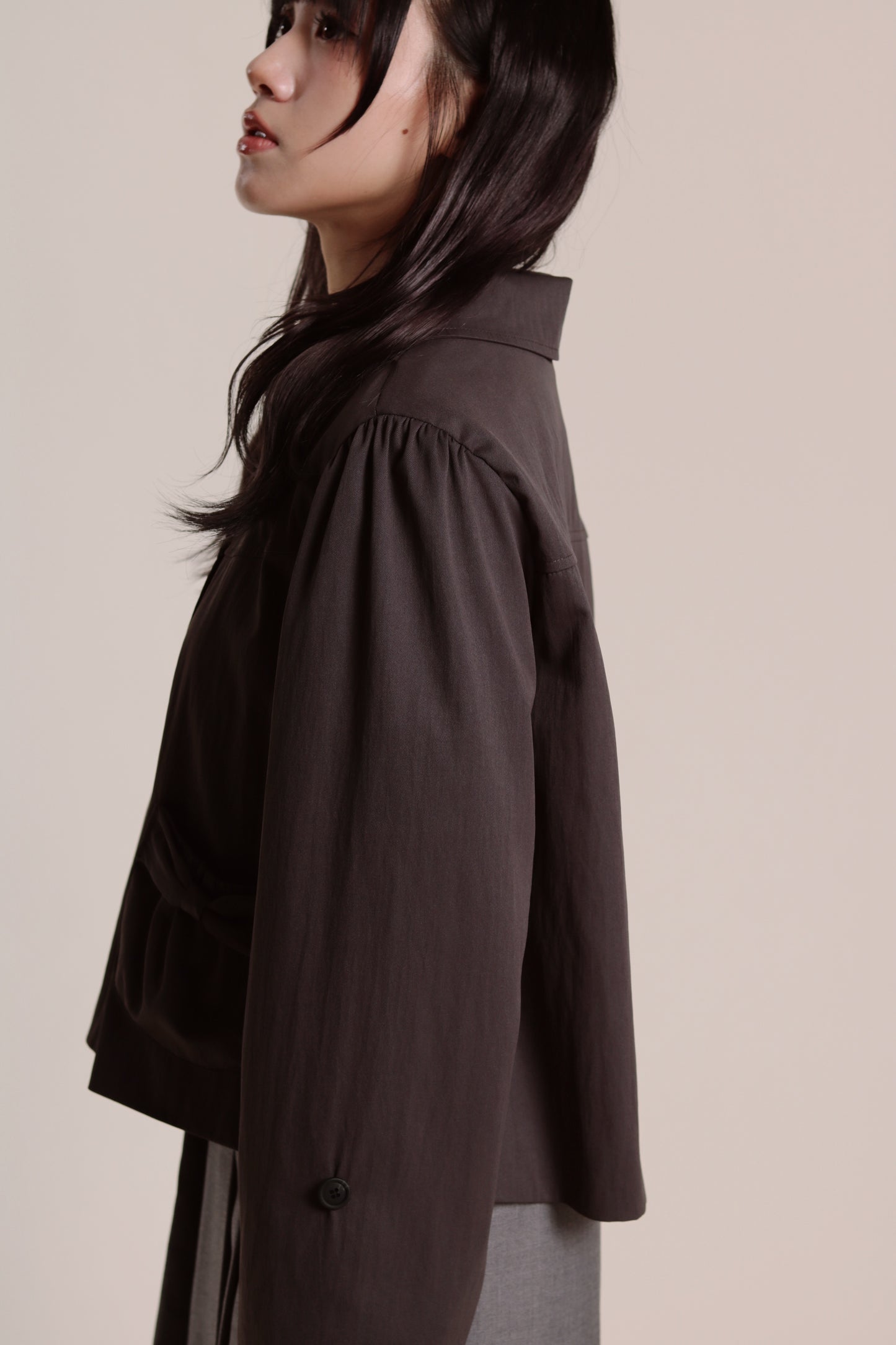 Doll Ribbon Jacket (Charcoal)