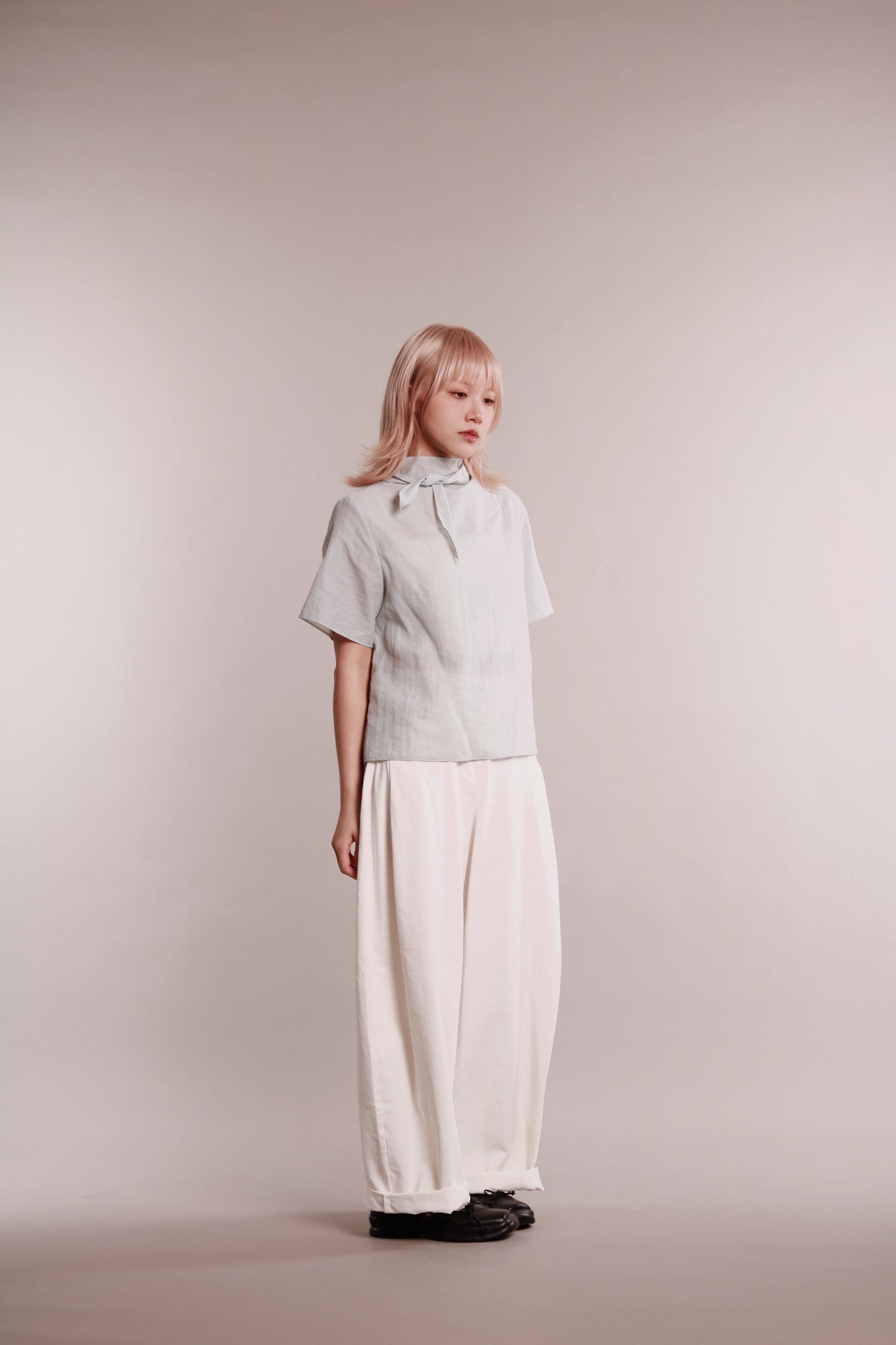 See Through Tie Top (Sky)