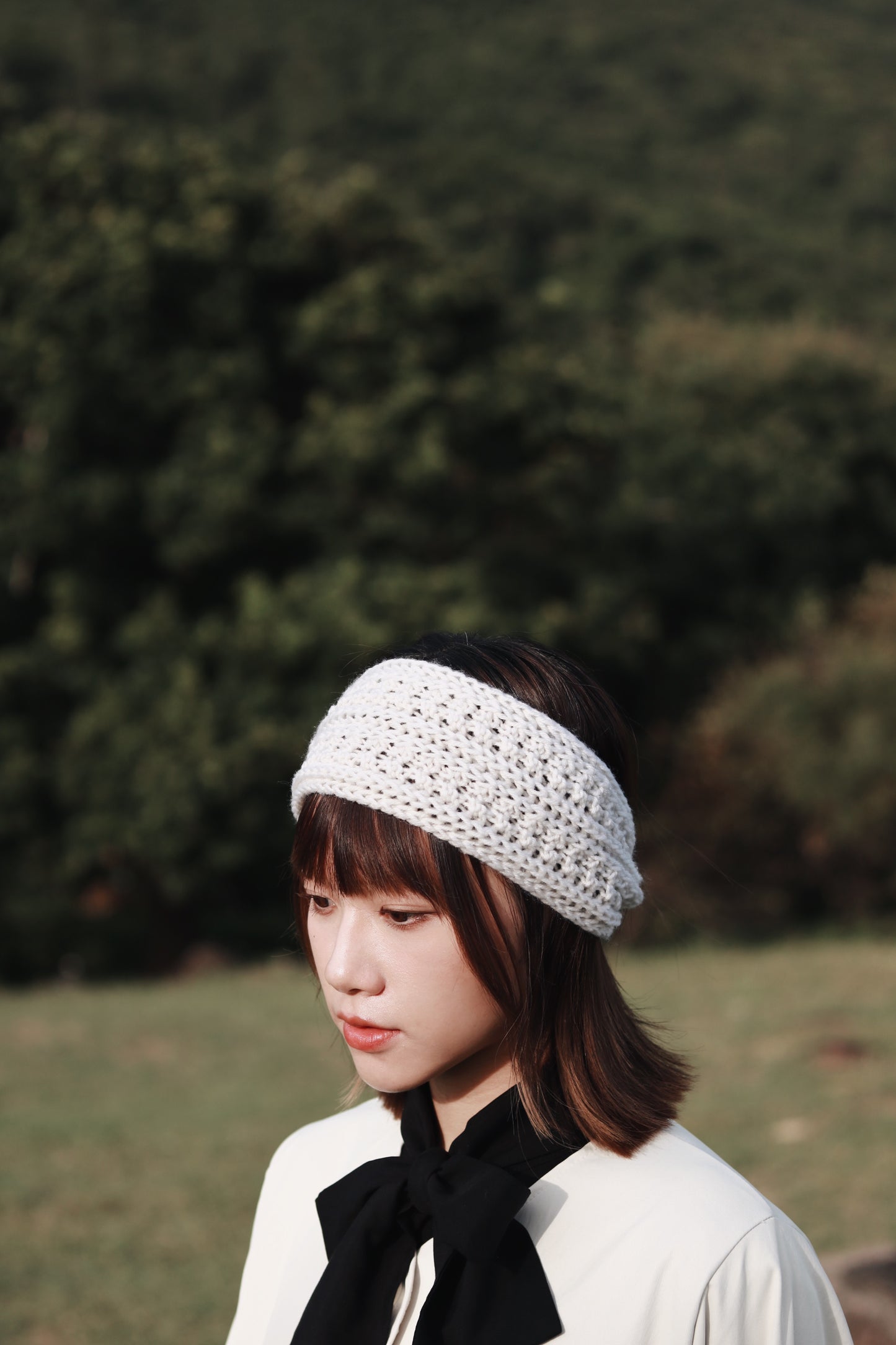 Ribbon Headband (Black/Brown/Grey/Ivory/Pink)