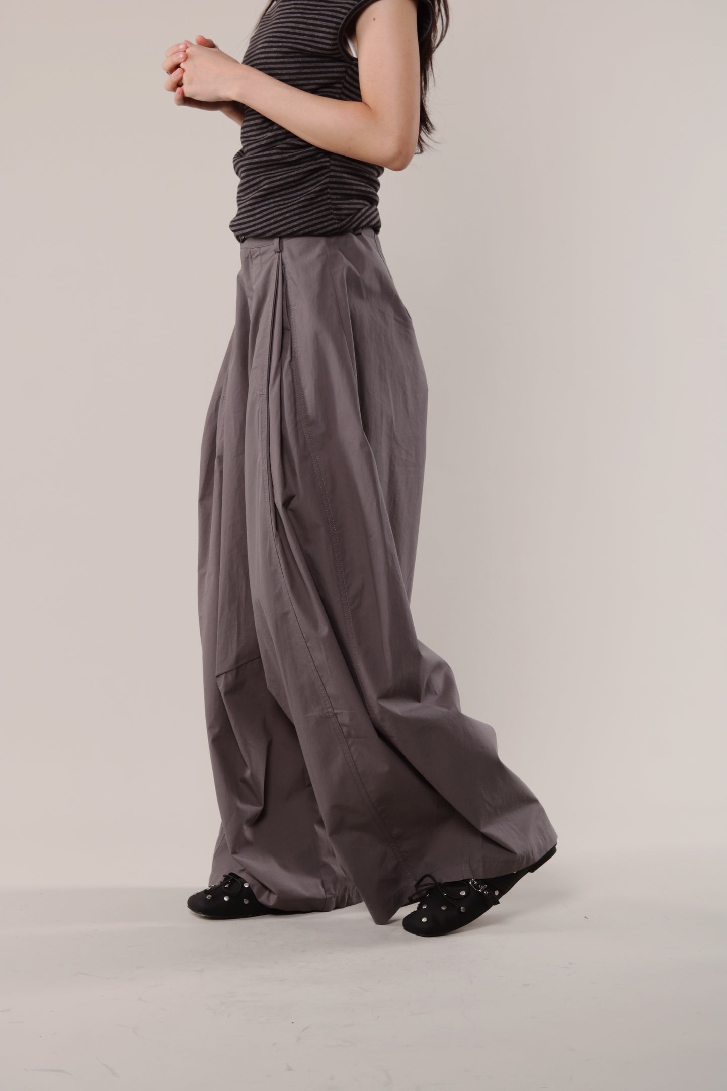 Wide Leg Pants (Charcoal)