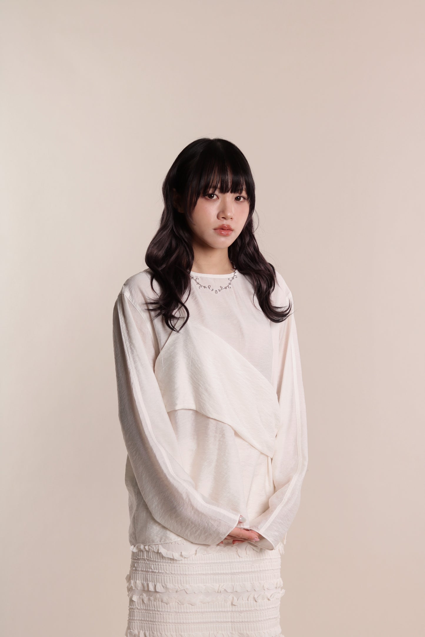 Cami Wrap Blouse (Ivory)