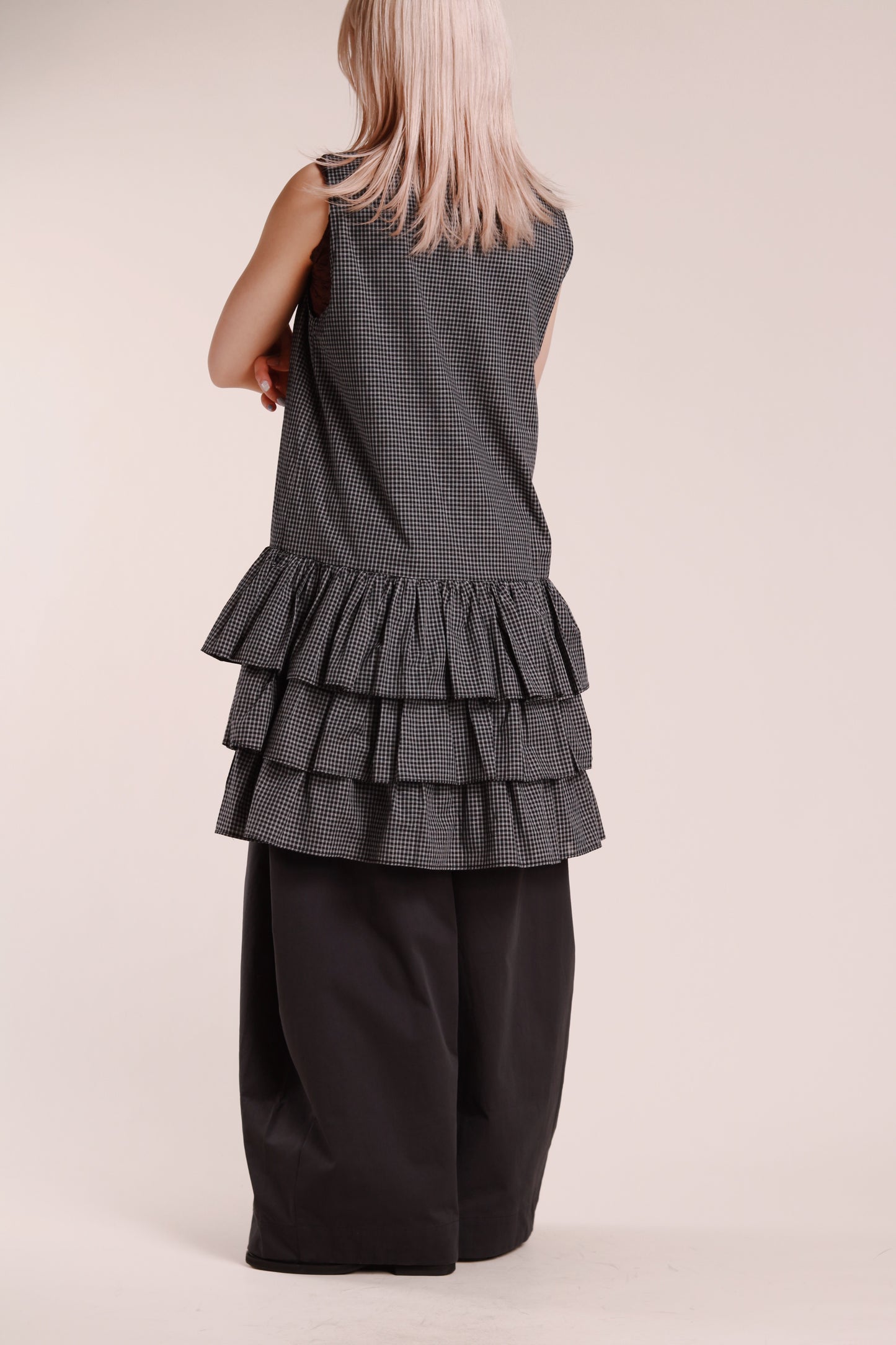 Layered Ruffle Dress (Black)