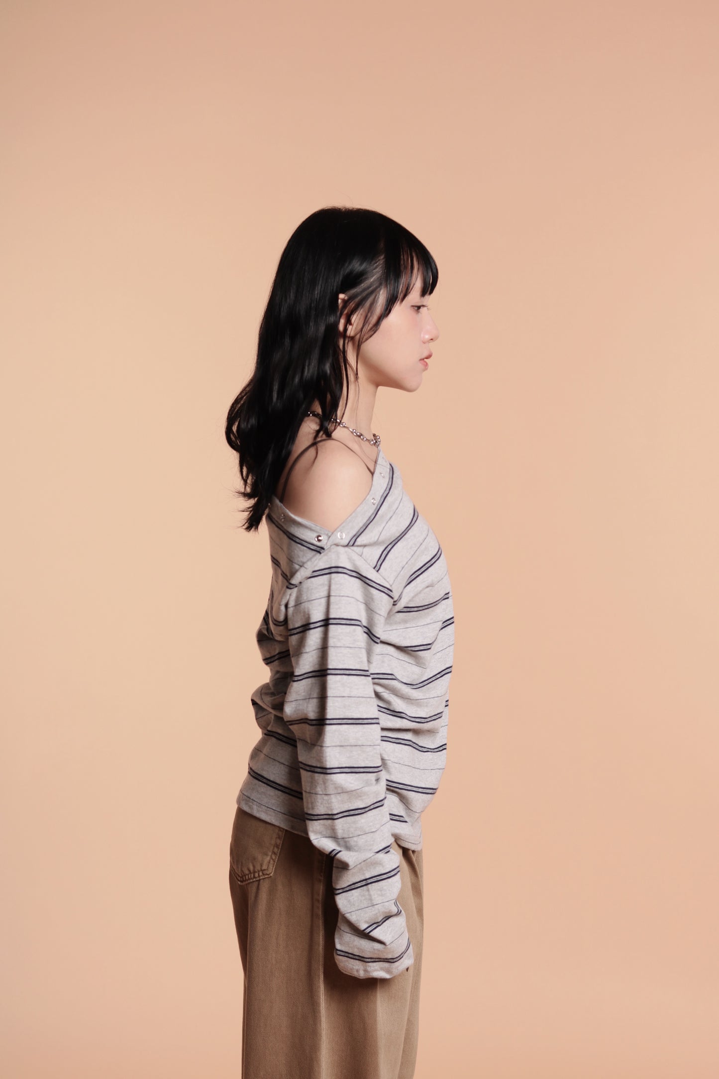 Striped Top (Grey)