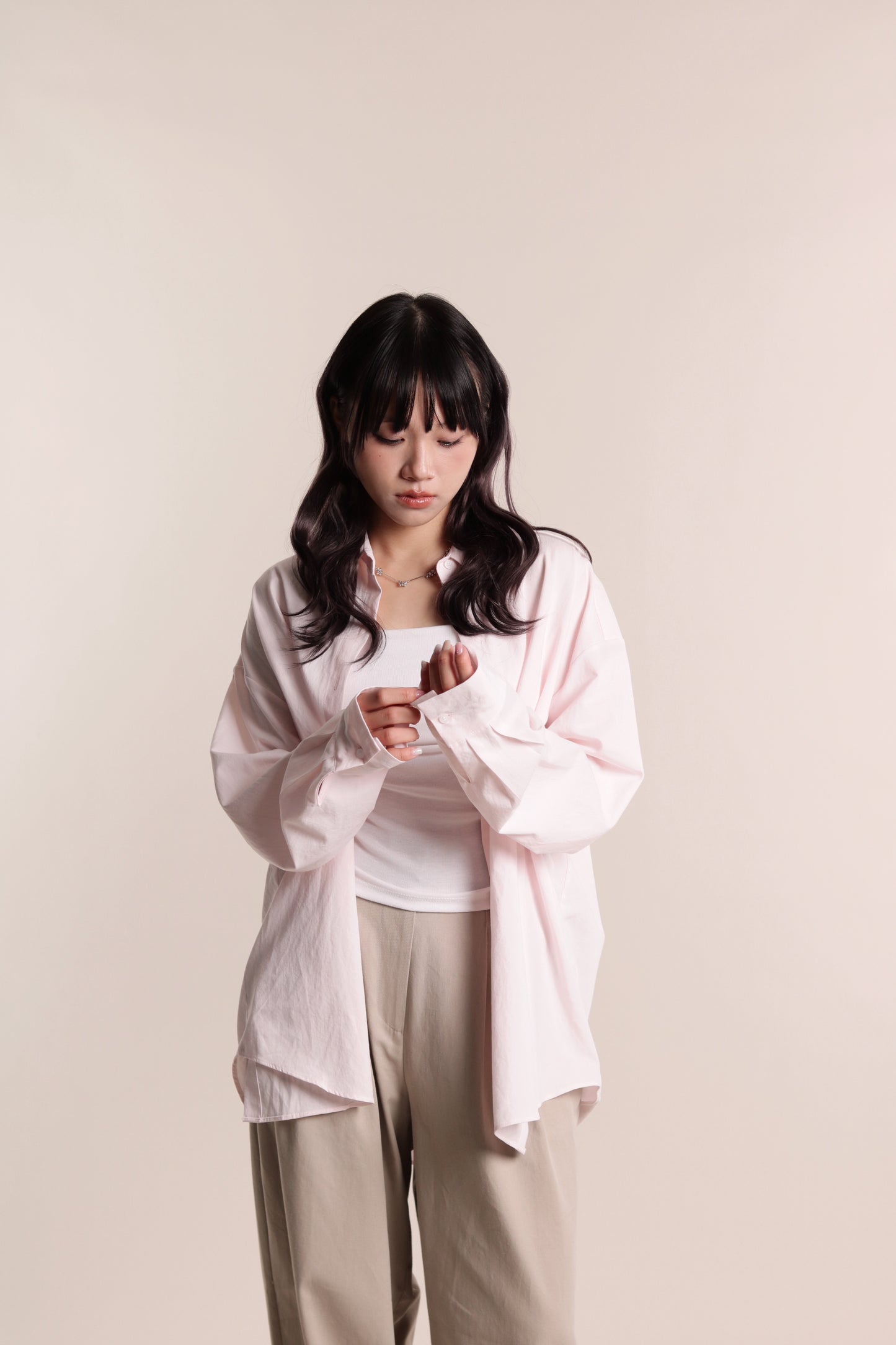 Oversized Boyfriend Shirt (Pink)