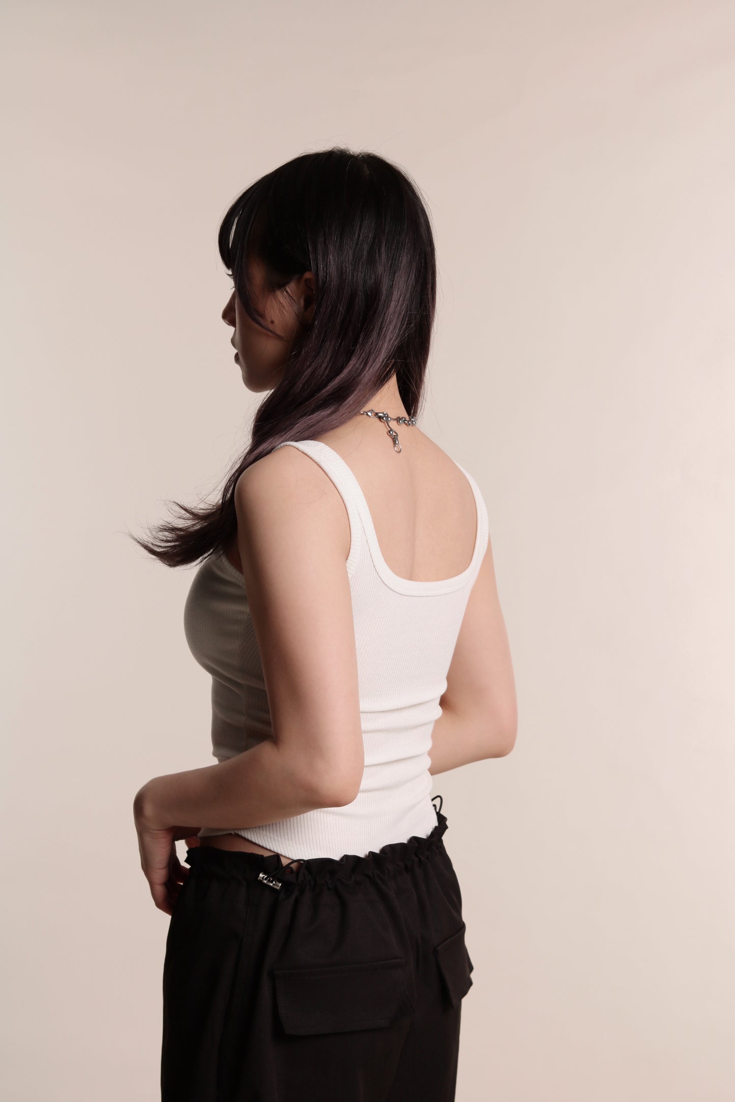 Square Neck Bra Top (White)
