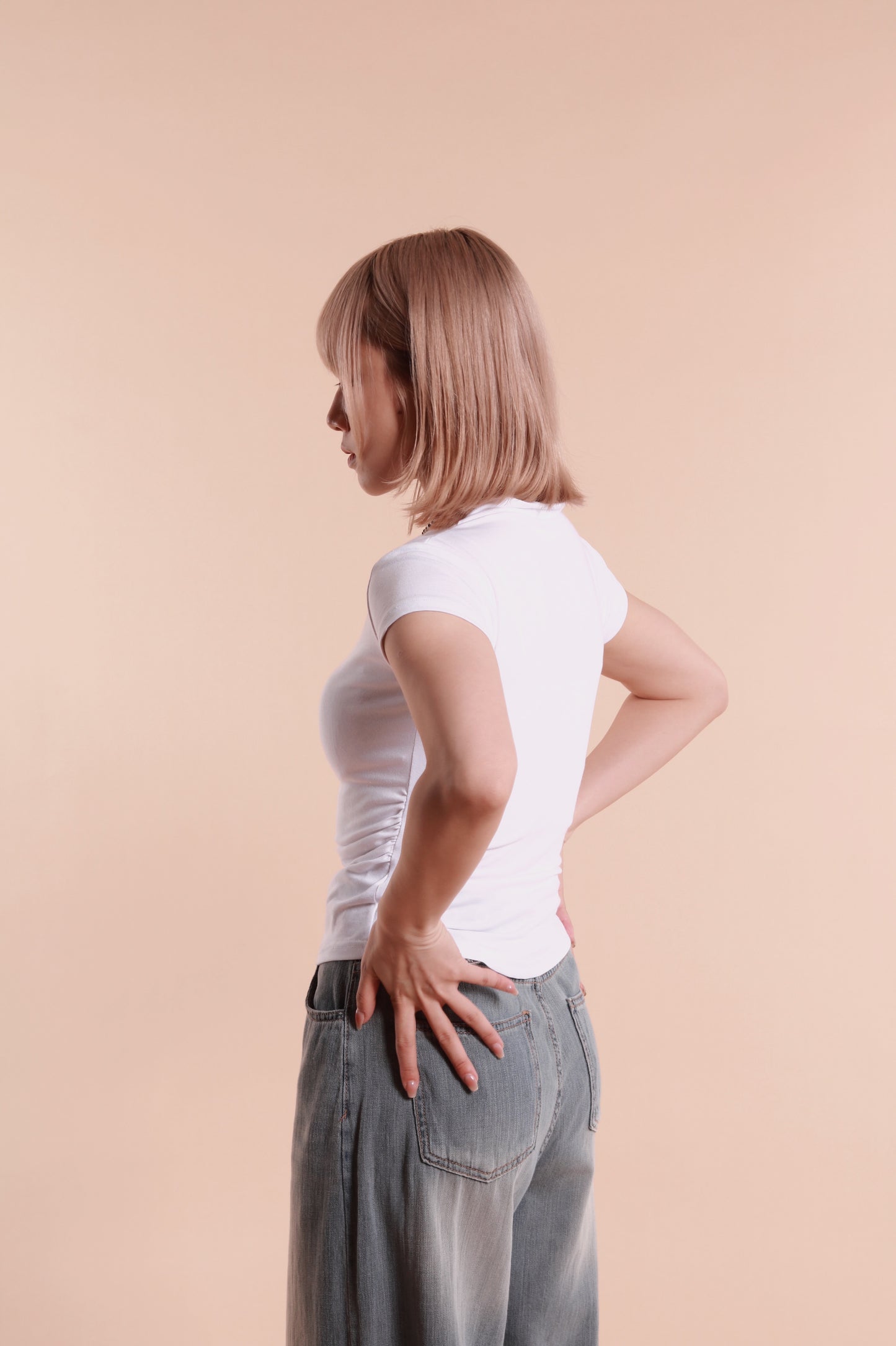 Gathered Tee (White)