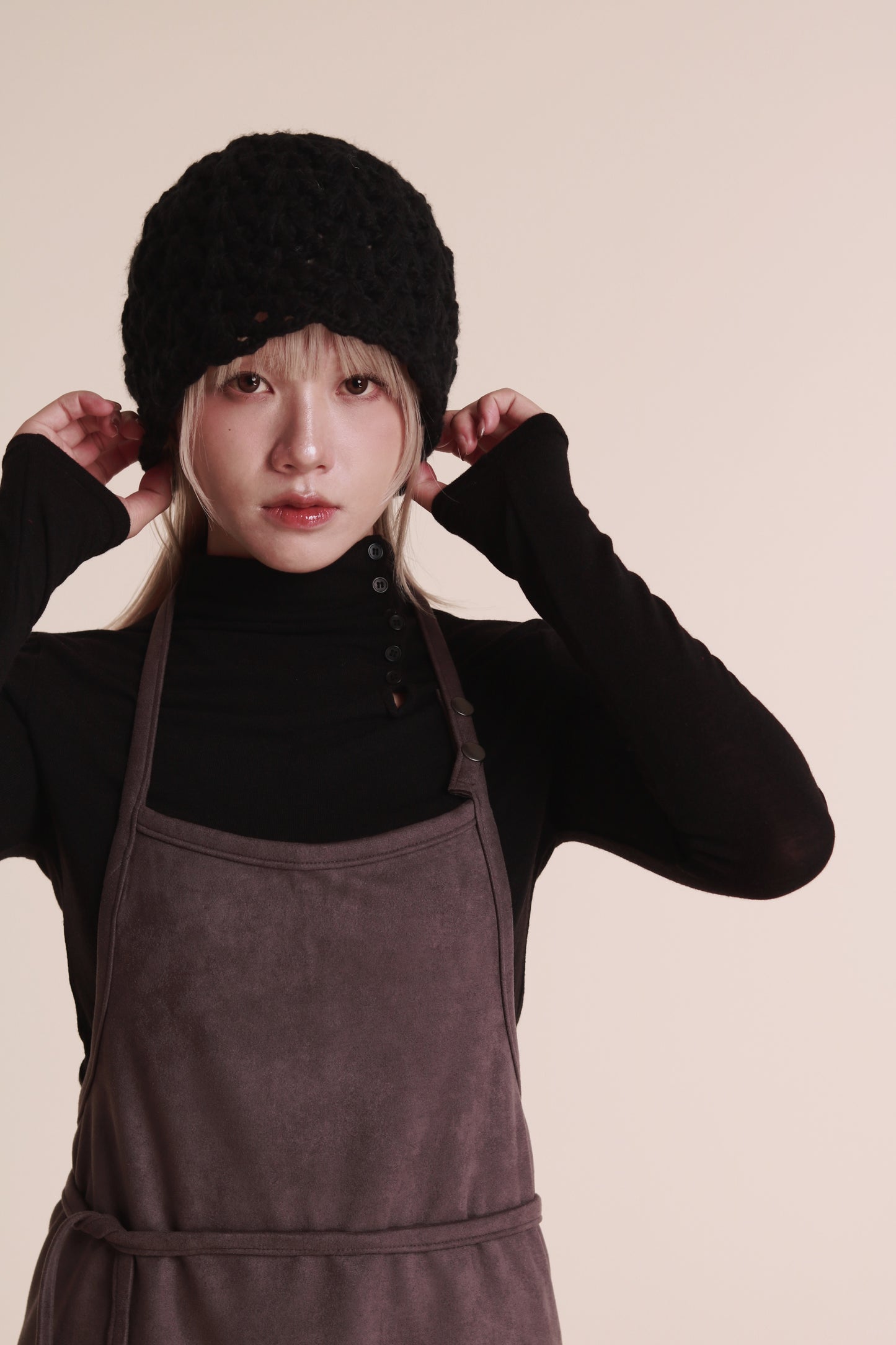 Knit Bucket Hat (Black)