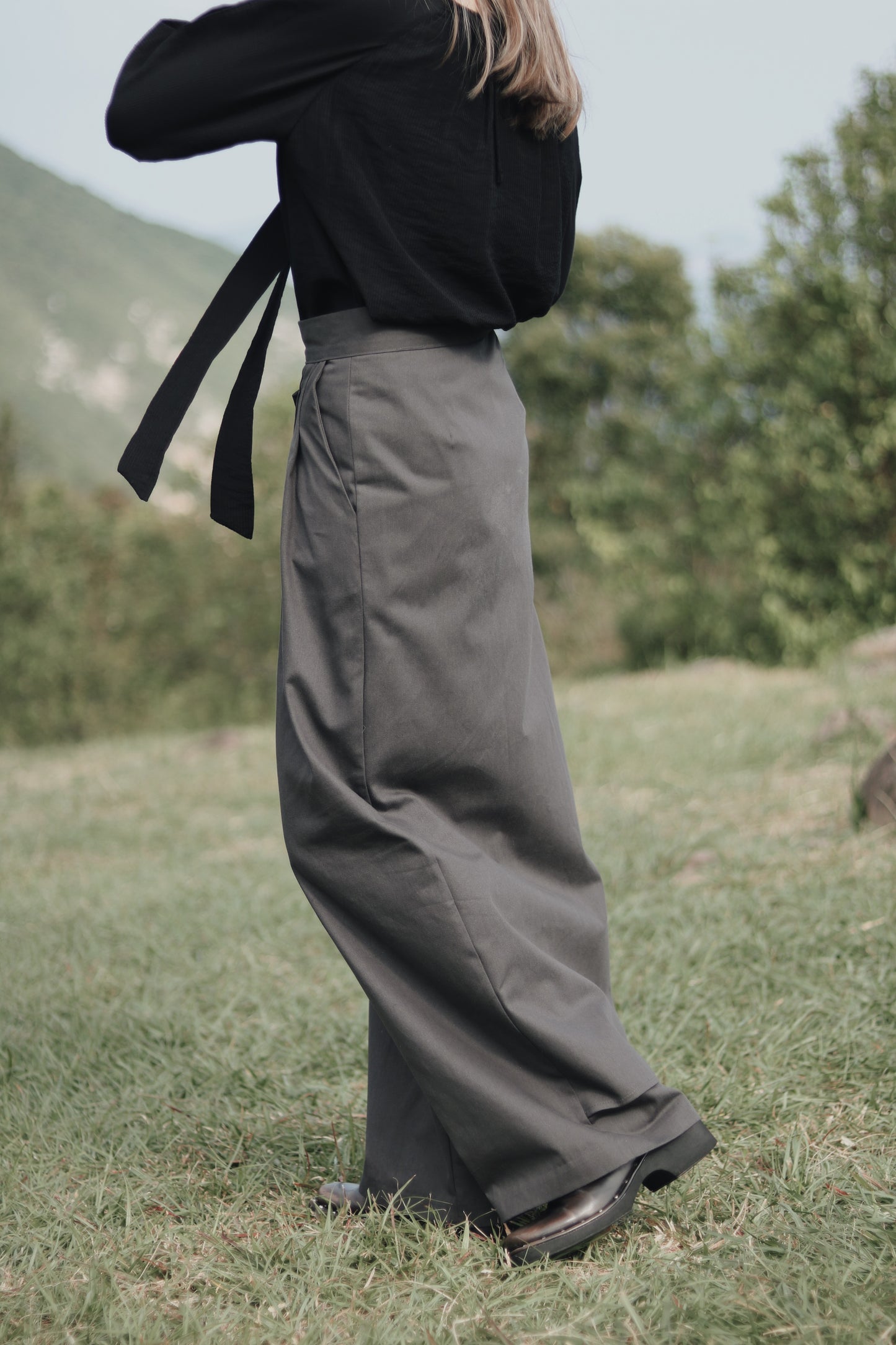 Layered Pants (Charcoal)