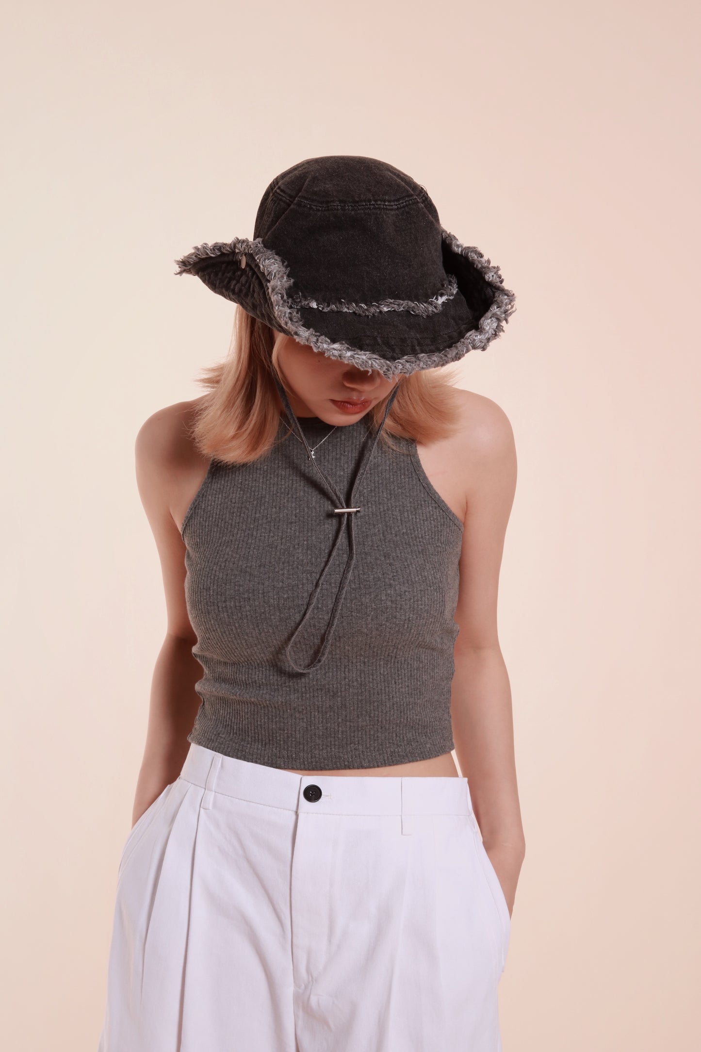 Padded Rib Tank (Grey)
