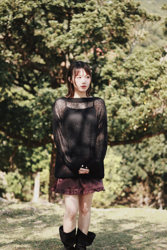 Autumn Knit Top (Black)
