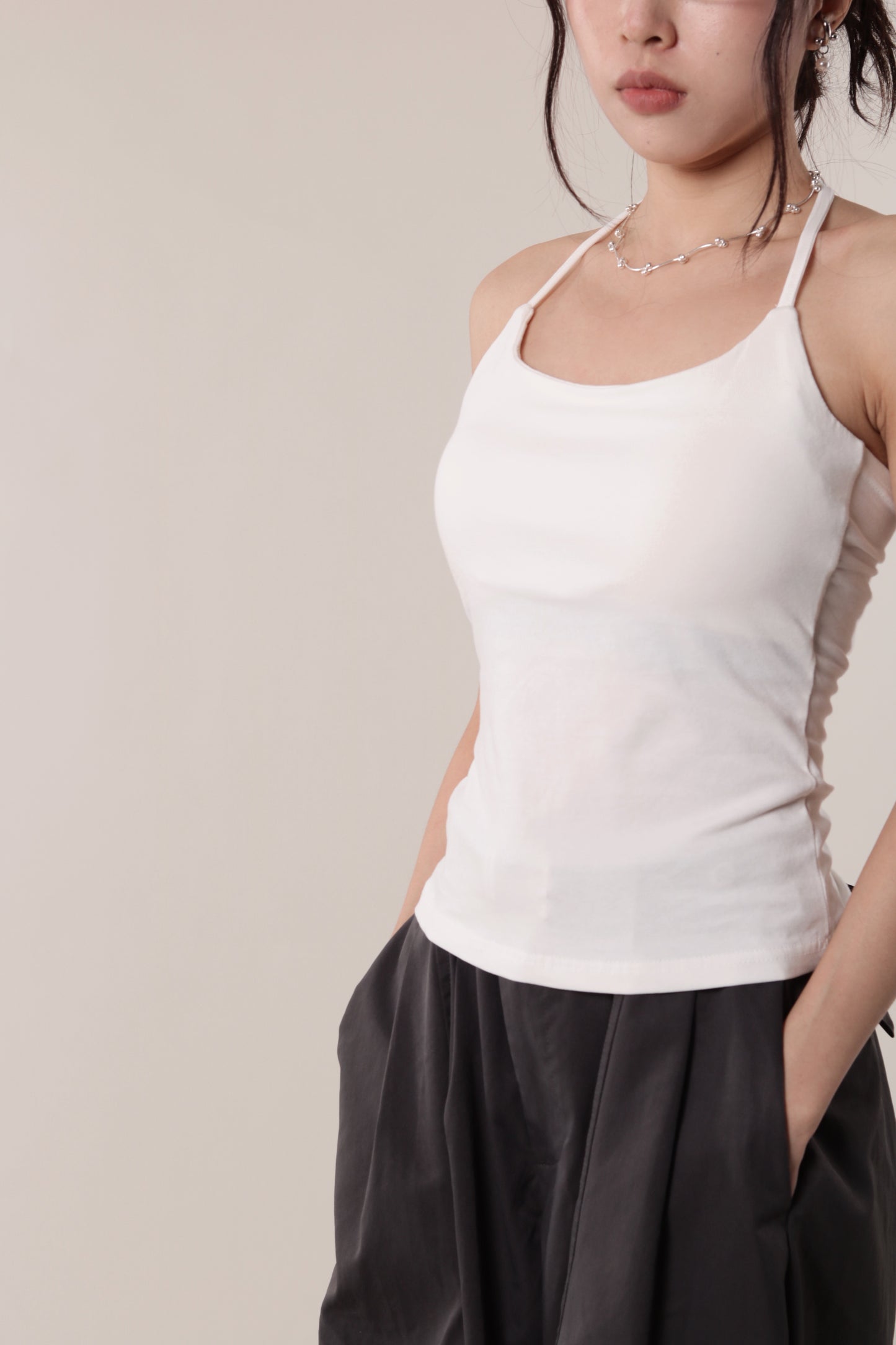 Halter Bra Top (White)