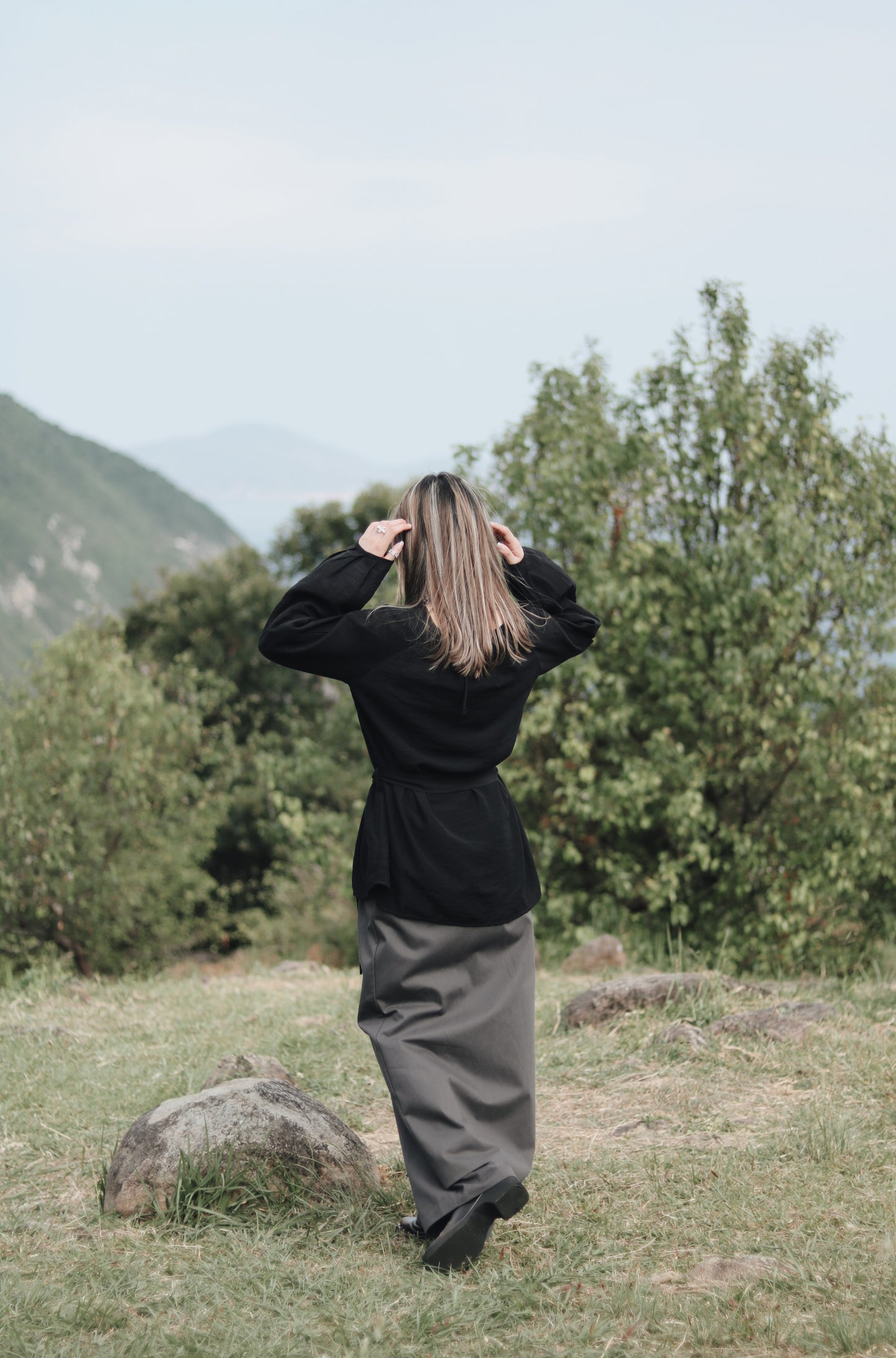 Layered Pants (Charcoal)