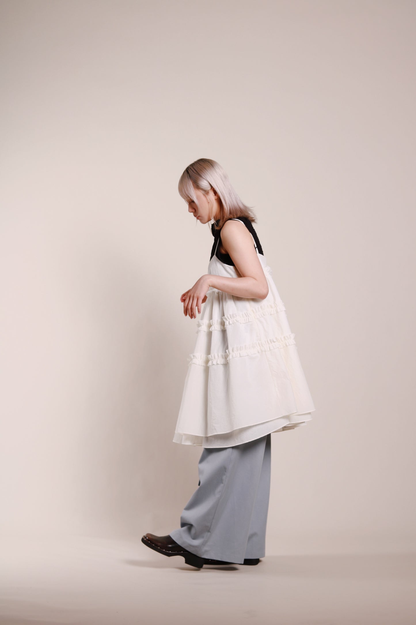 Doll Ruffle Dress (Ivory)