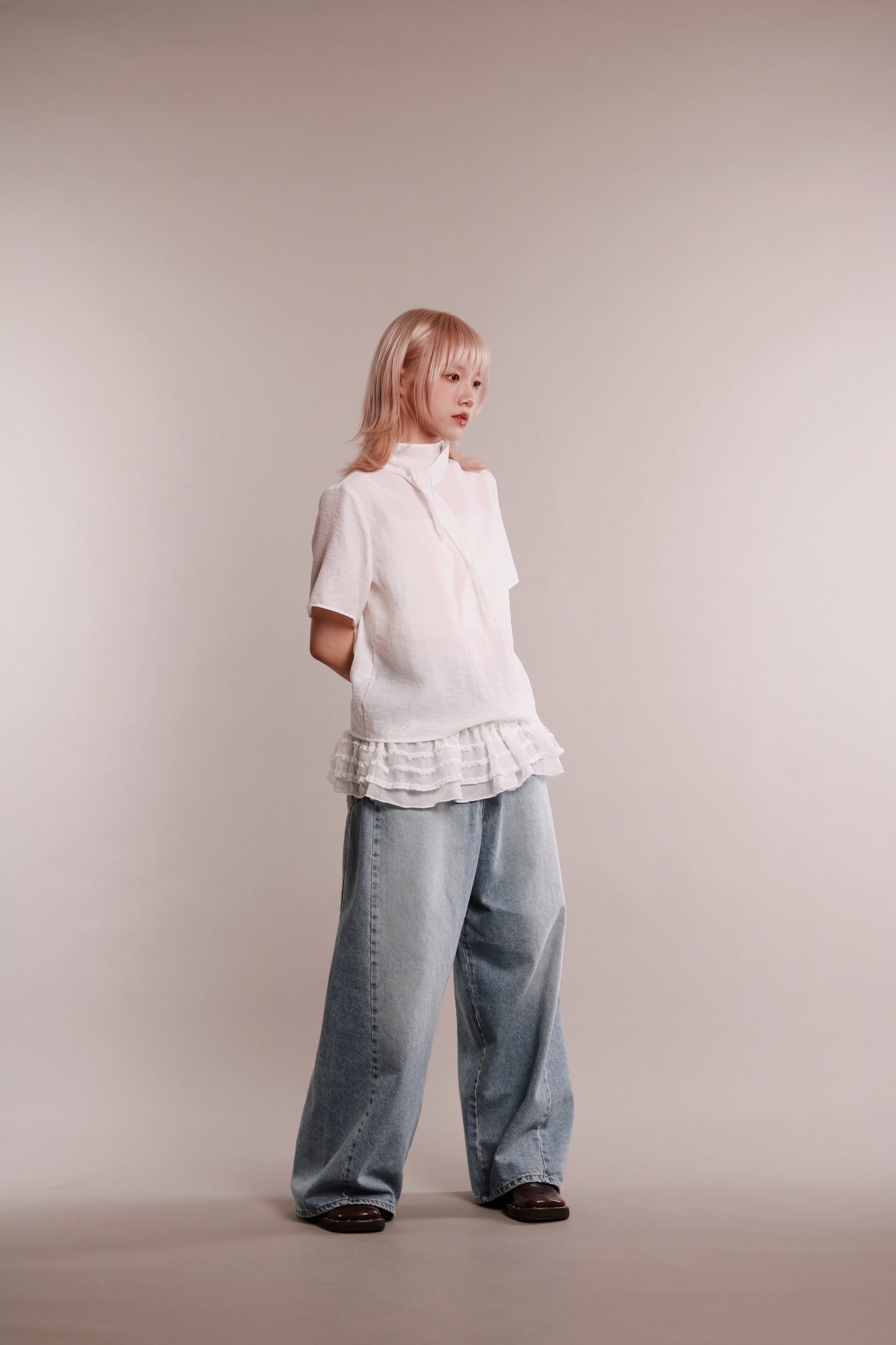 See Through Tie Top (White)