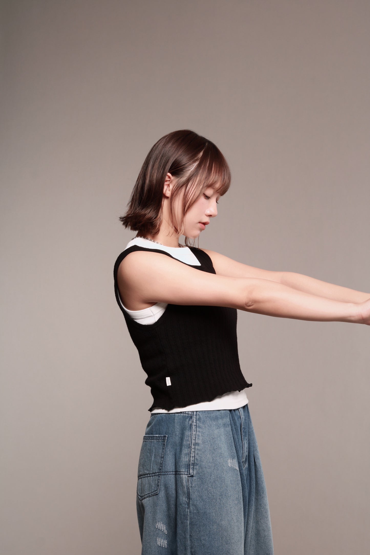 Ribbed Tank Top (Black)