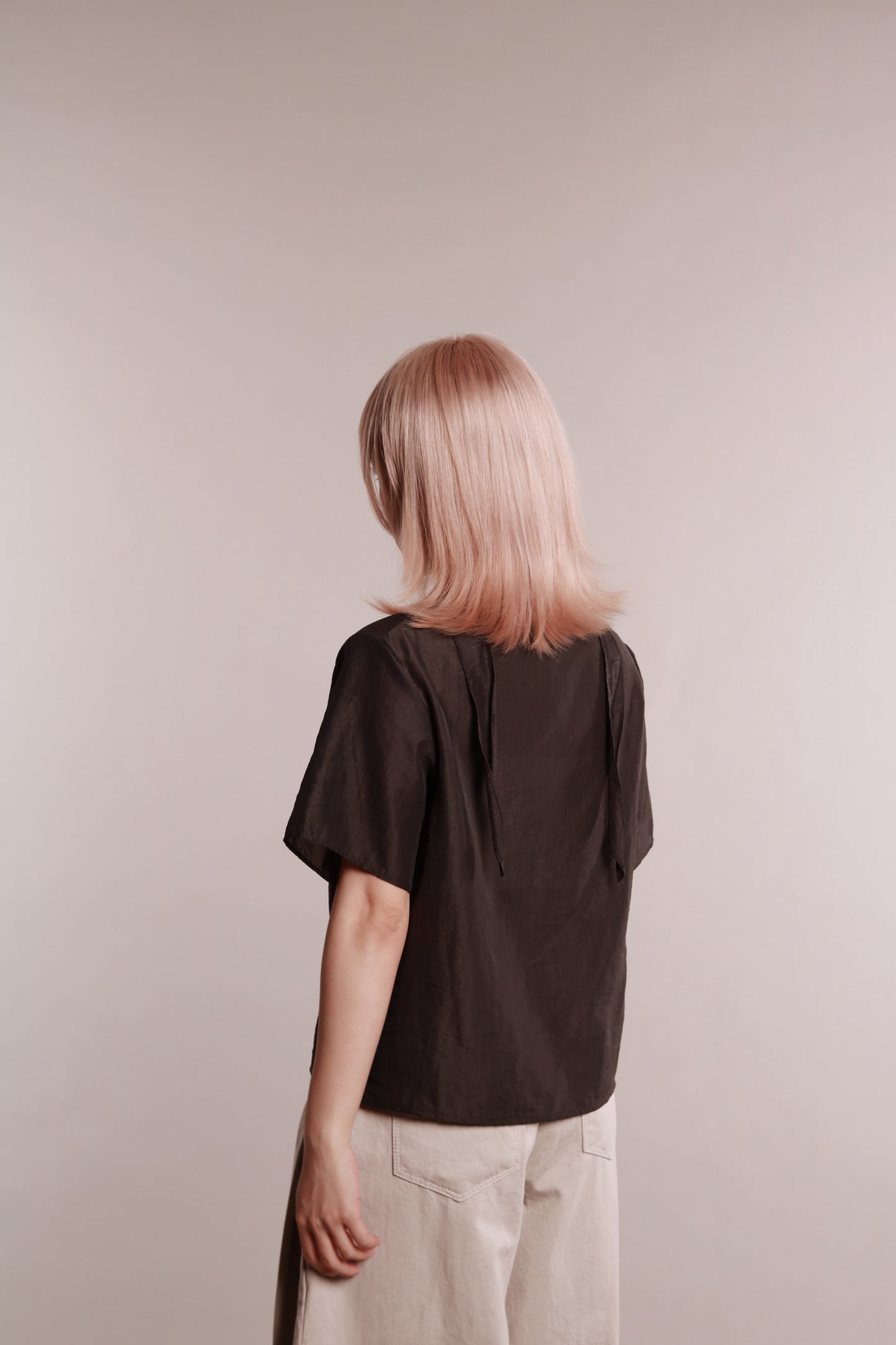 See Through Tie Top (Black)