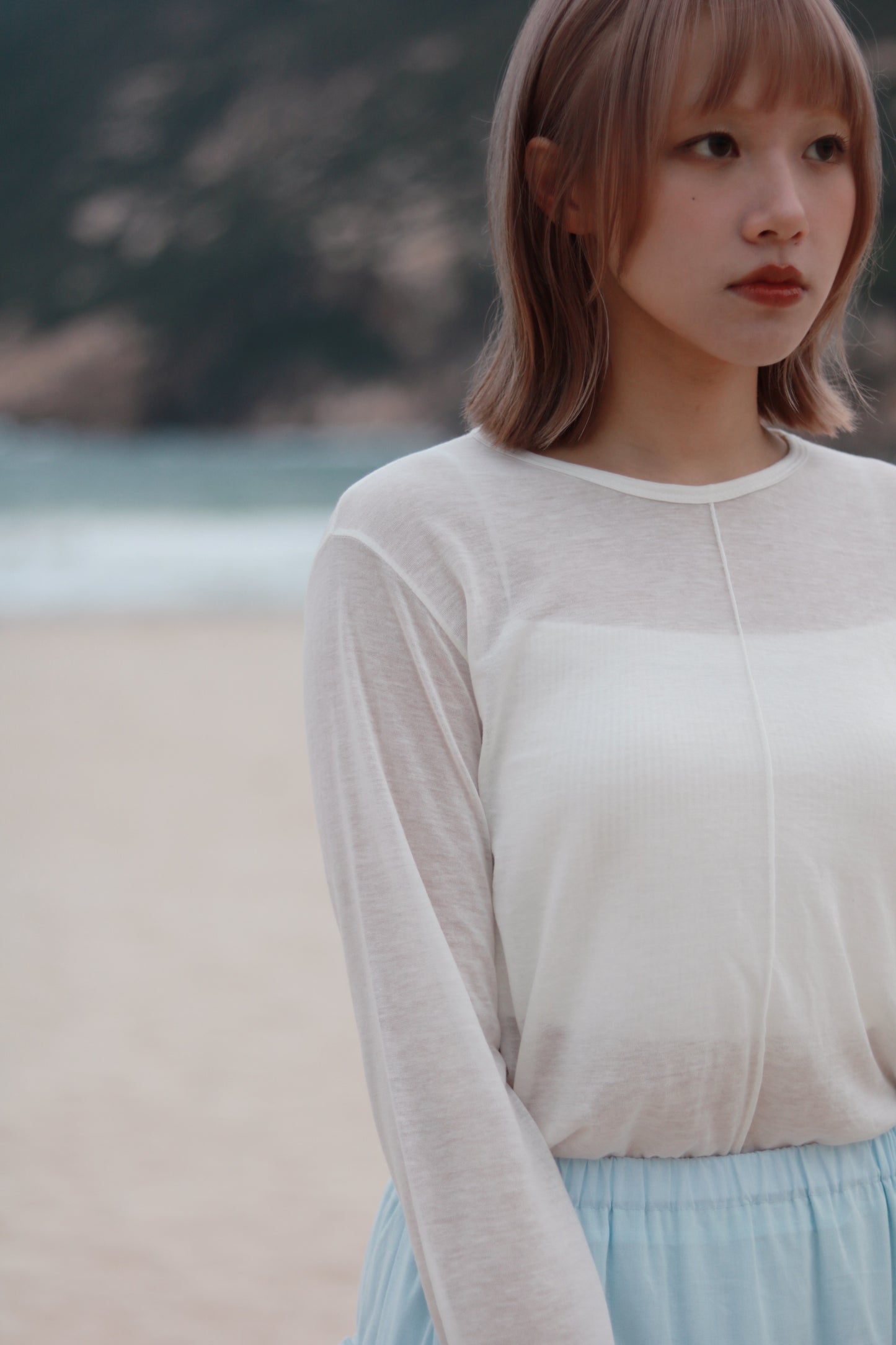 Spring Basic Top (Charcoal/Pink/Purple/White)