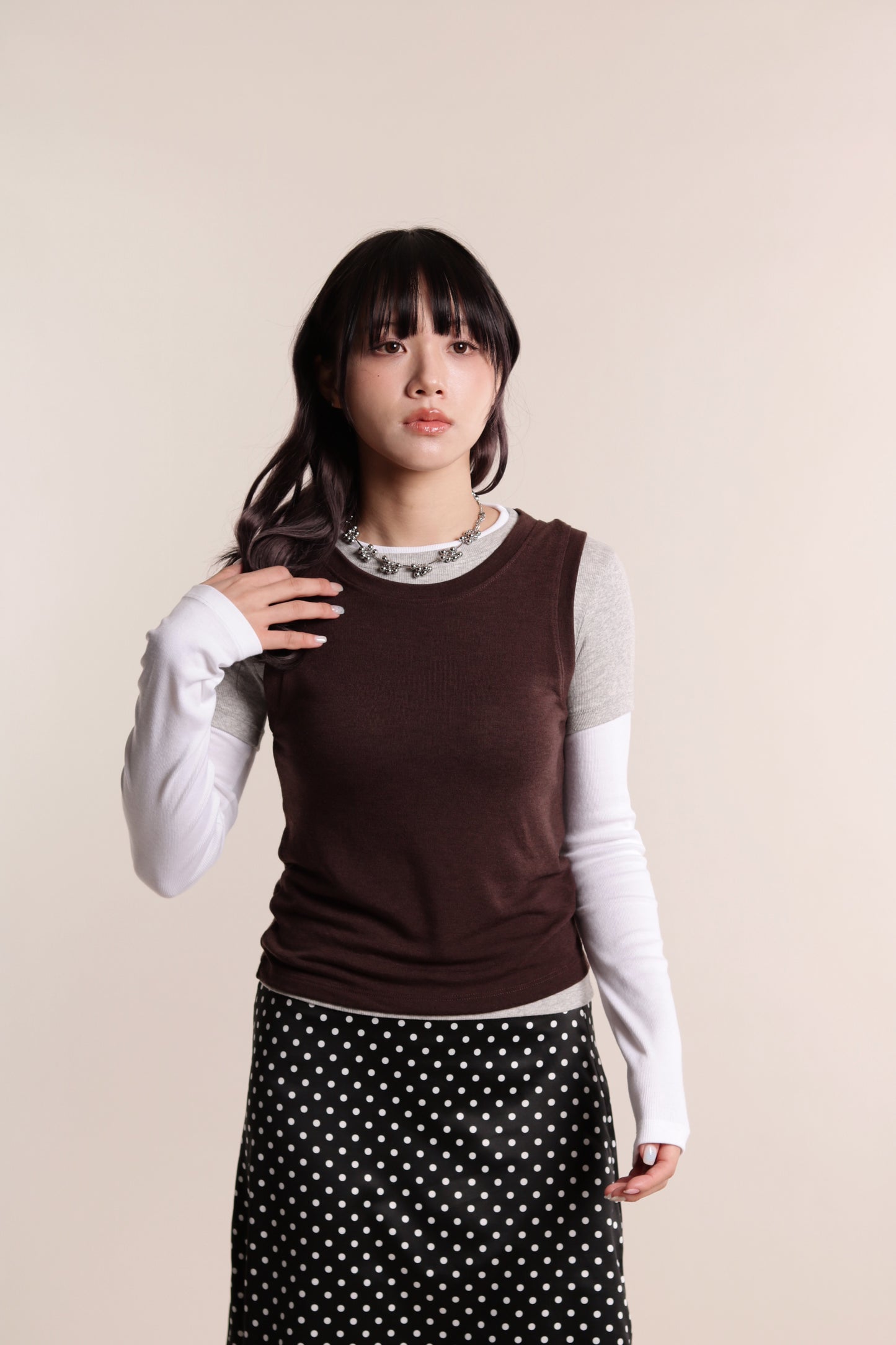Aria Layered Top (Brown)
