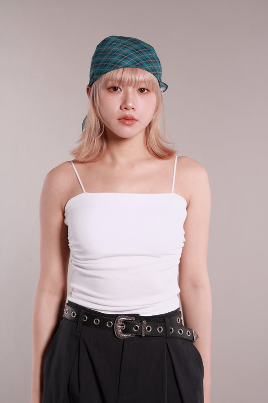 Gathered Bra Top (White)