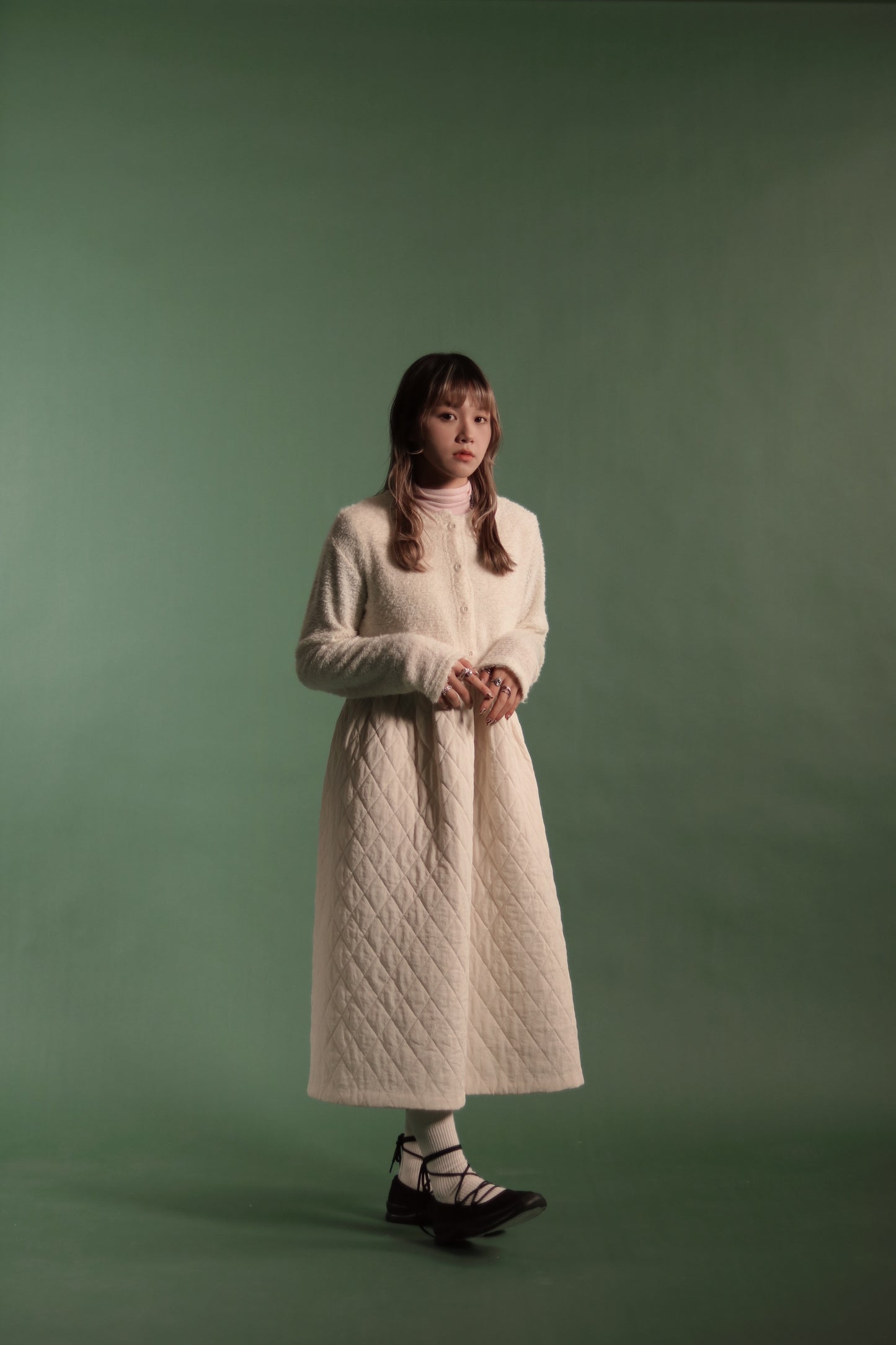 Doll Padded Dress (Ivory)