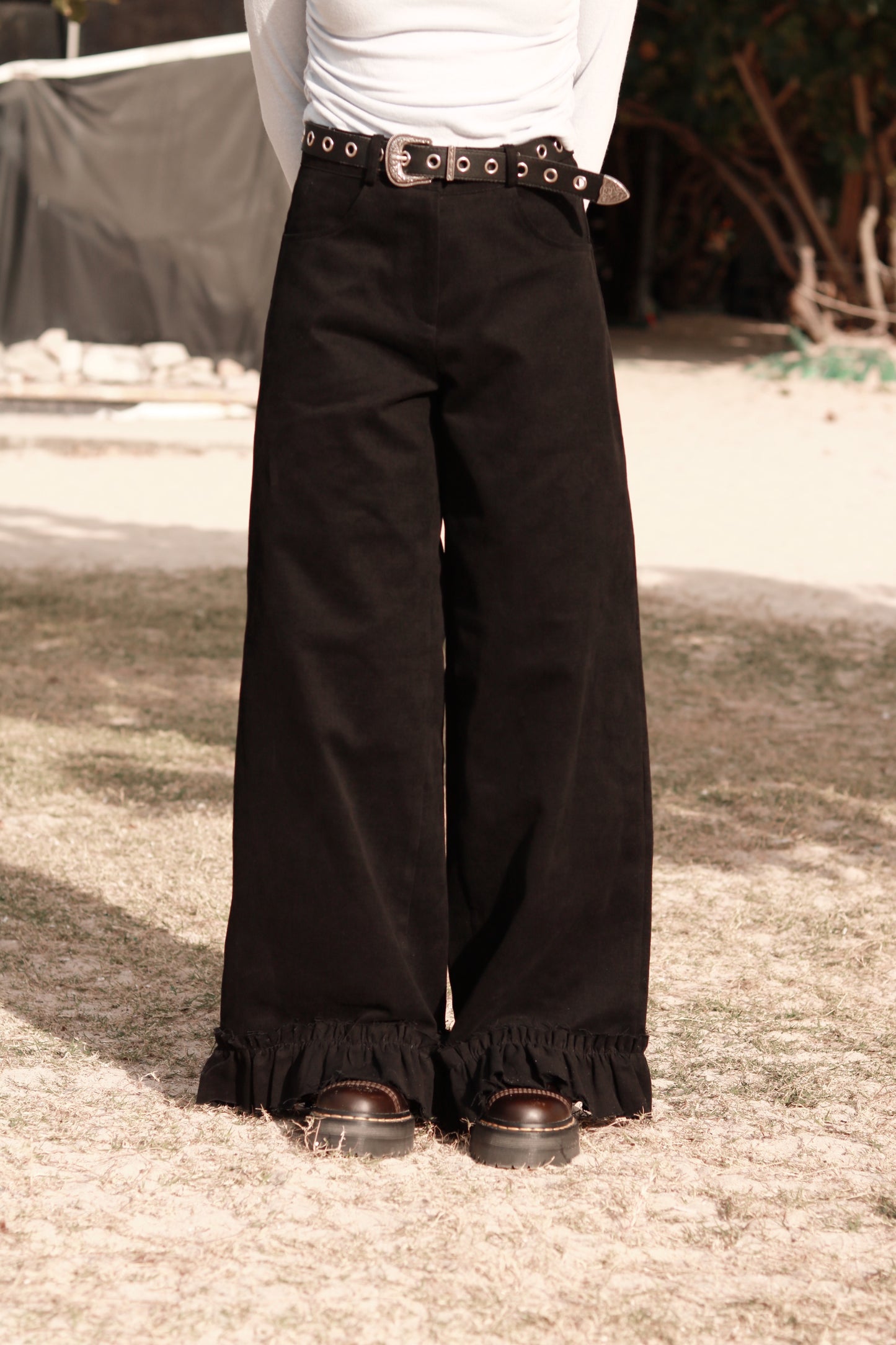 Doll Ruffle Pants (Black)