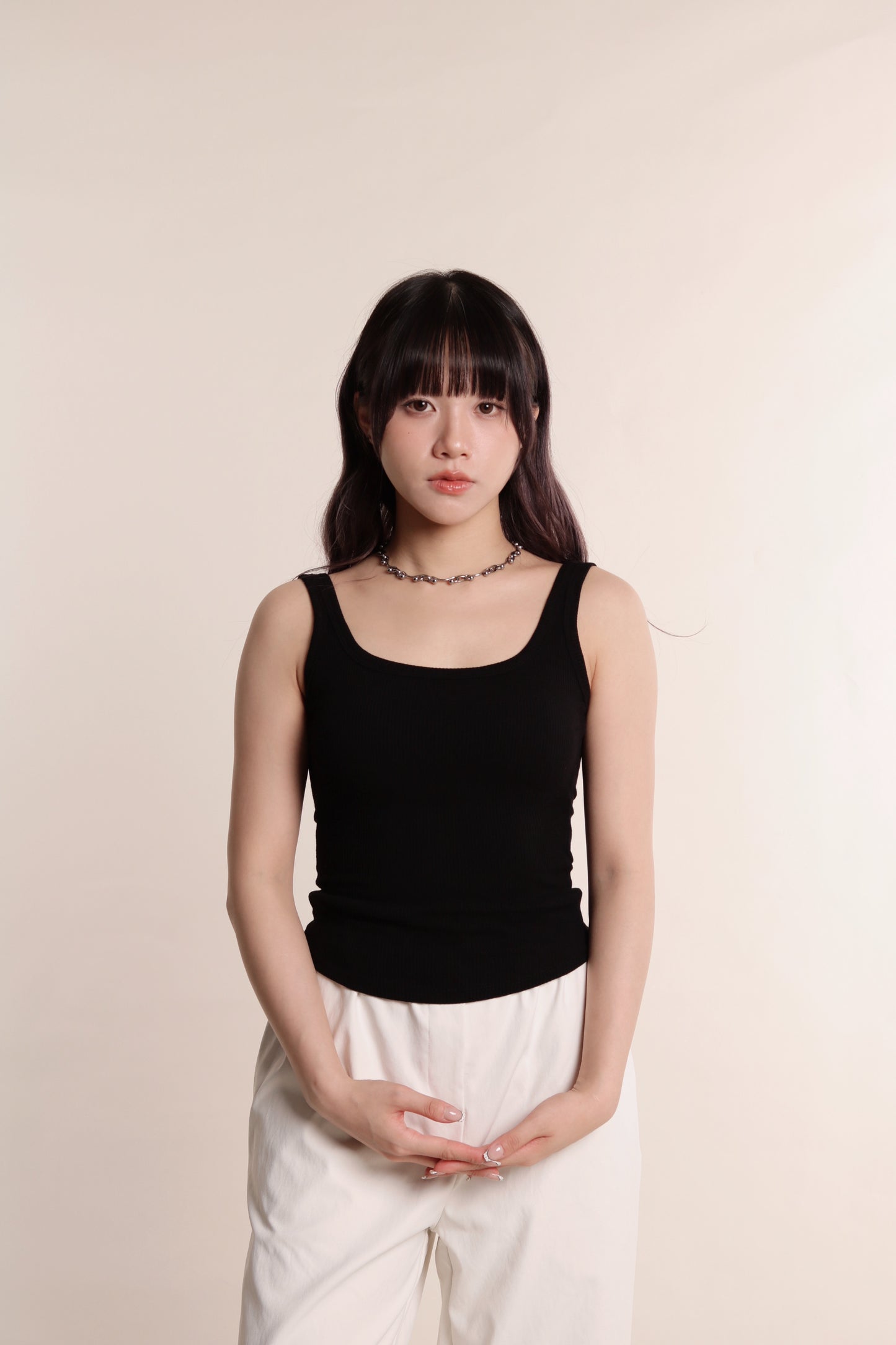 Square Neck Bra Top (Black)