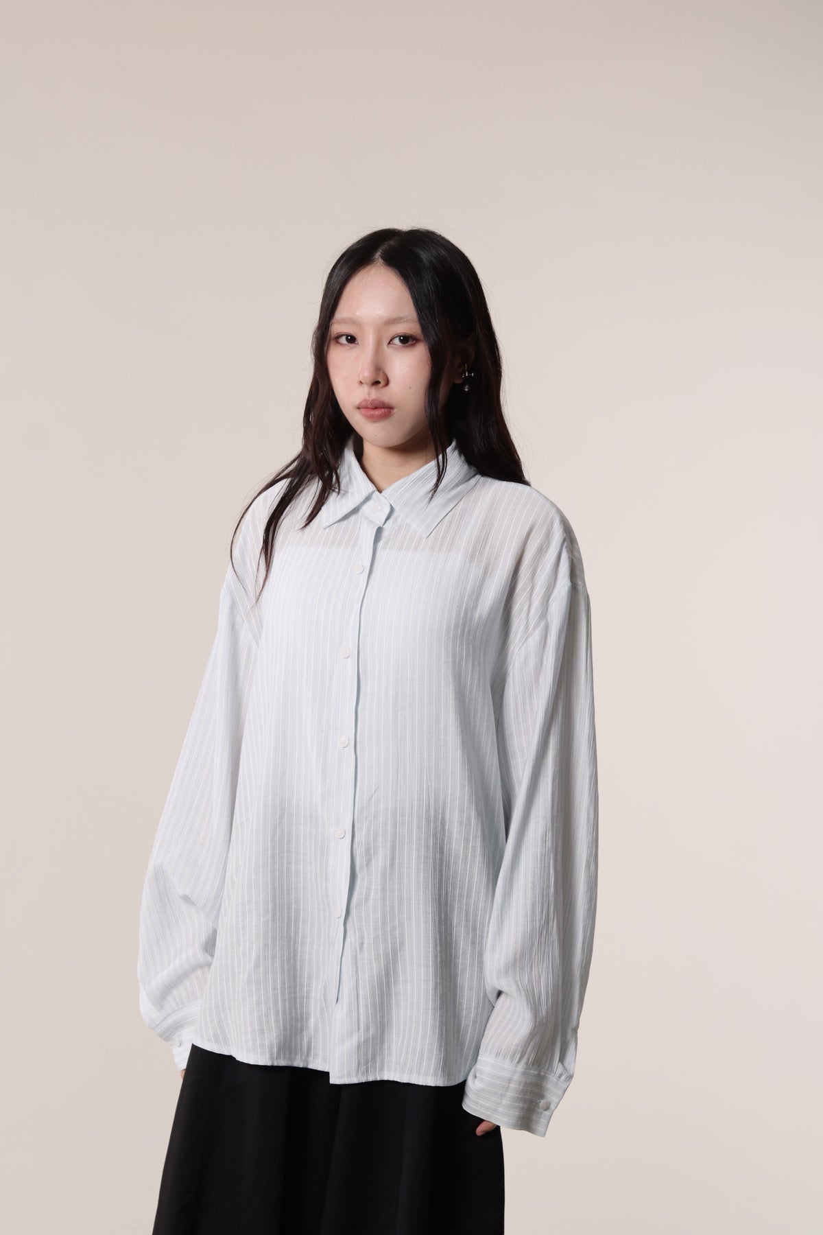 Autumn Striped Shirt (Baby Blue)
