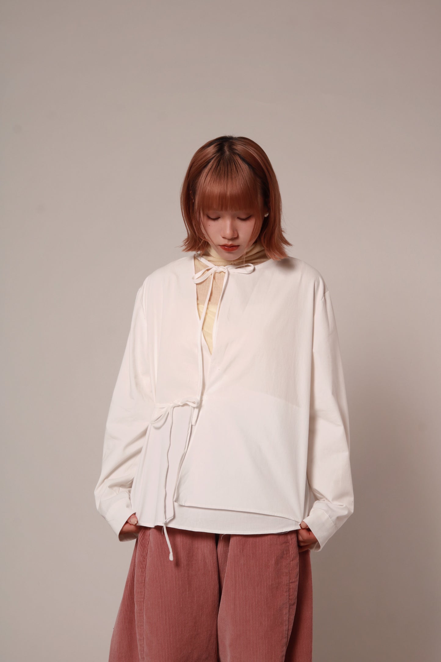 Ribbon Shirt (White)