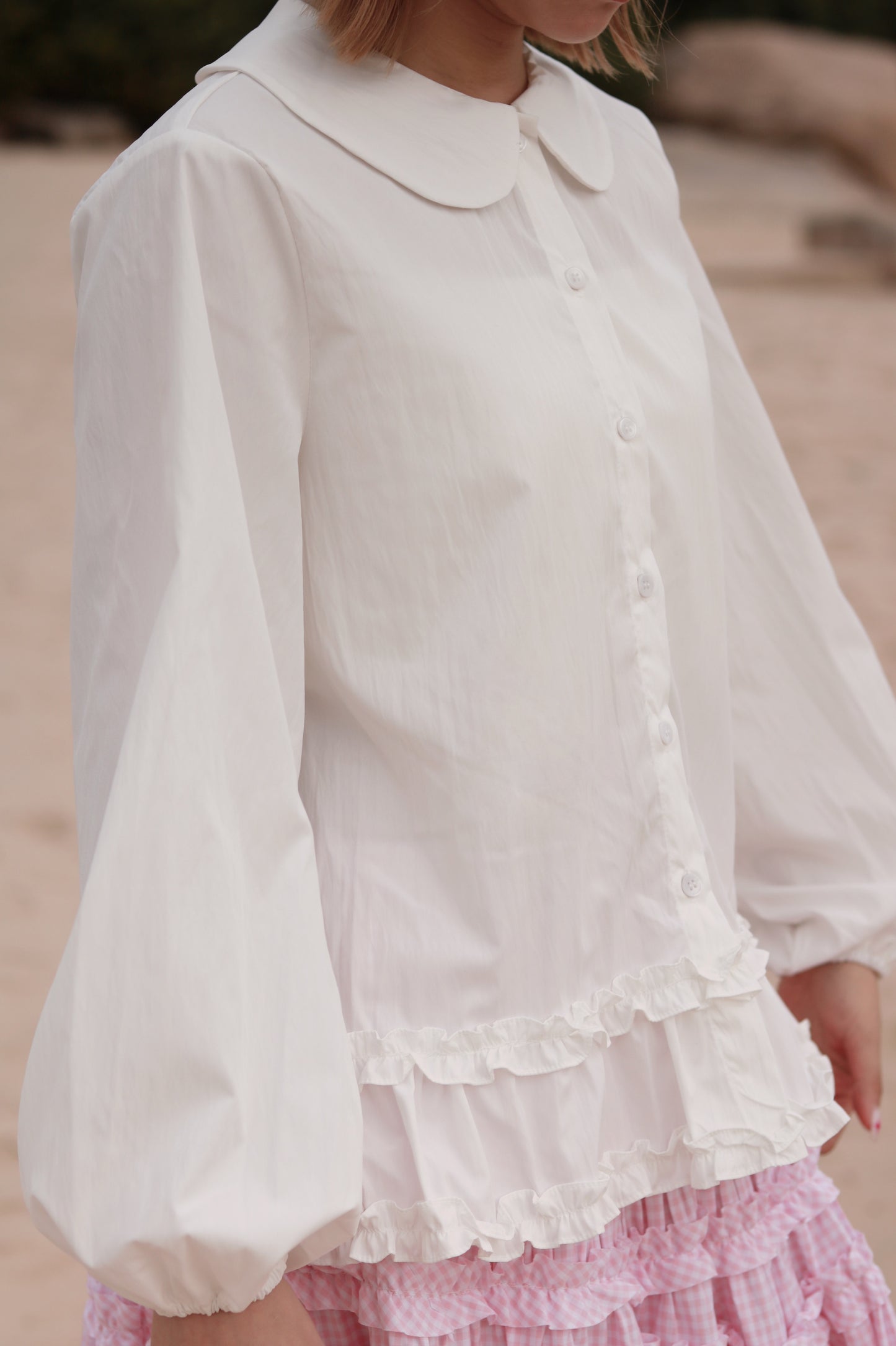 Doll Double Ruffle Blouse