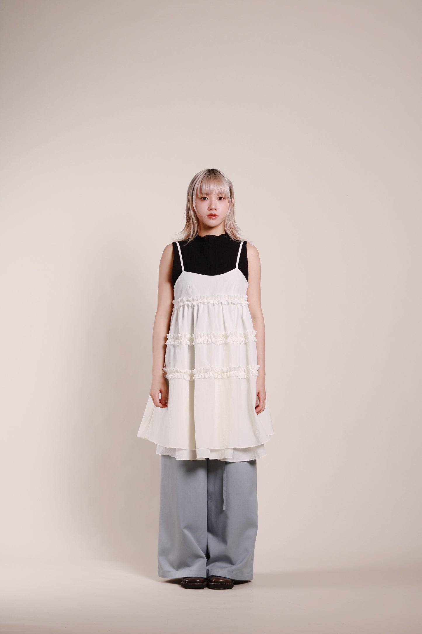 Doll Ruffle Dress (Ivory)