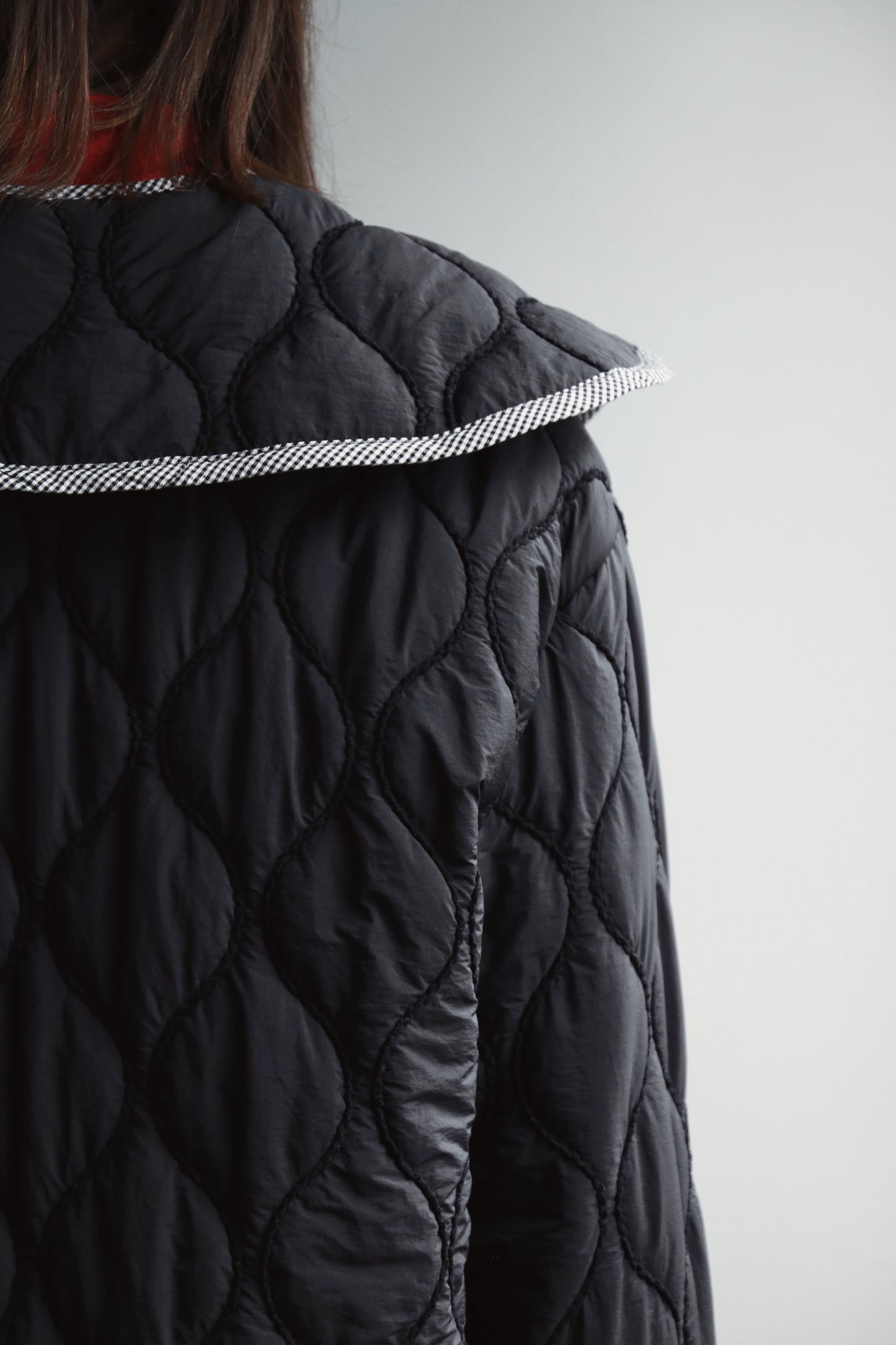 Collar Padded Jacket (Black)