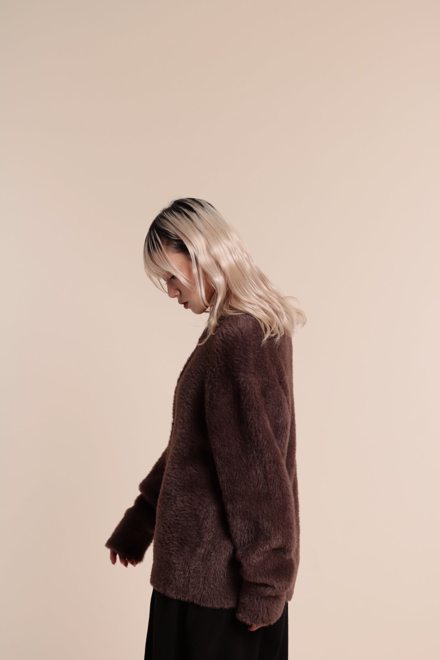 Fluffy Cardigan (Brown)