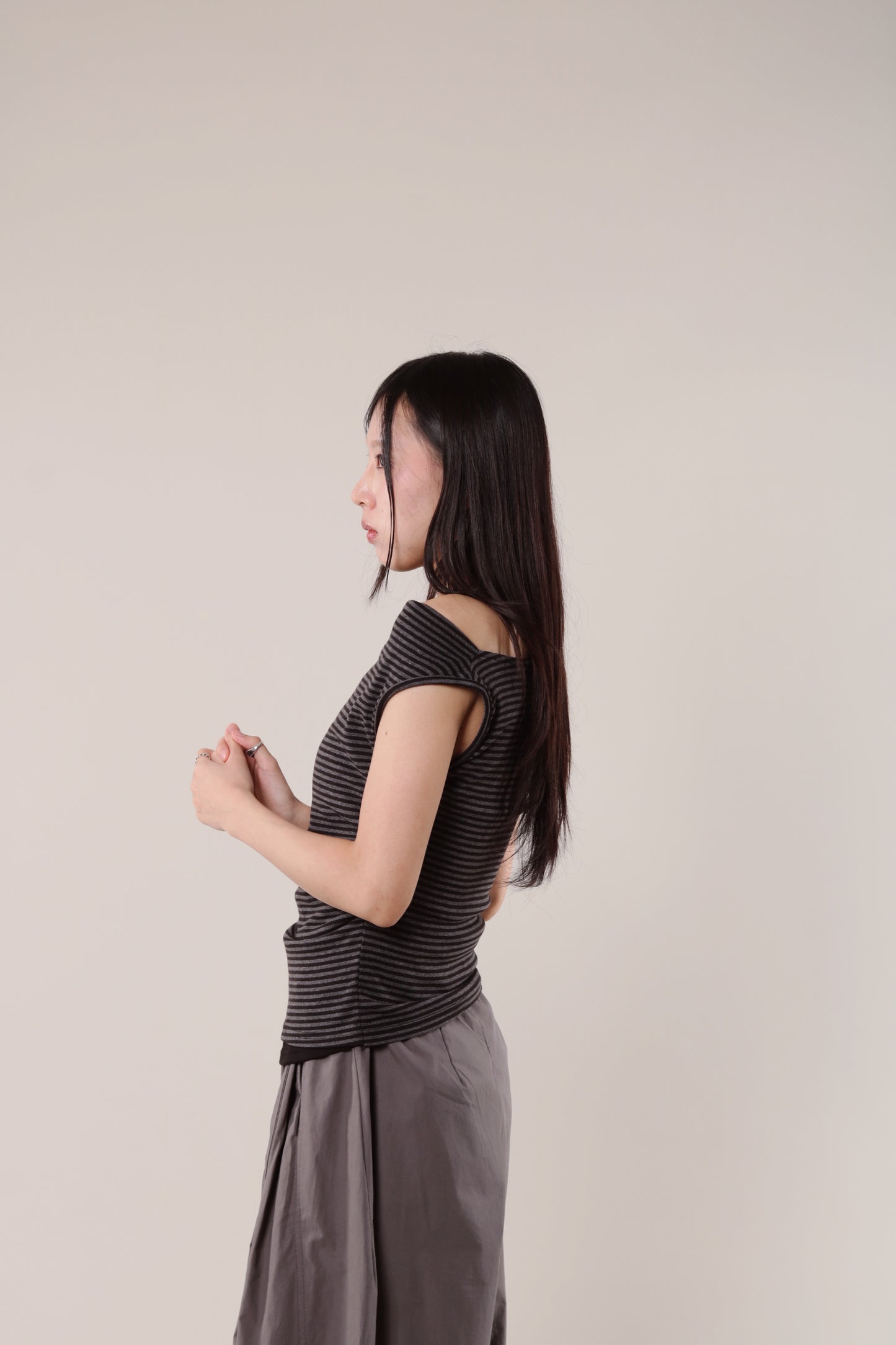 Lazy Striped Top (Black)